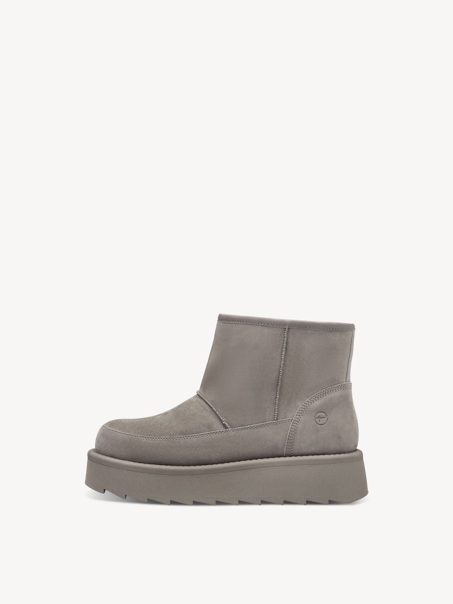 Leather Bootie - grey warm lining