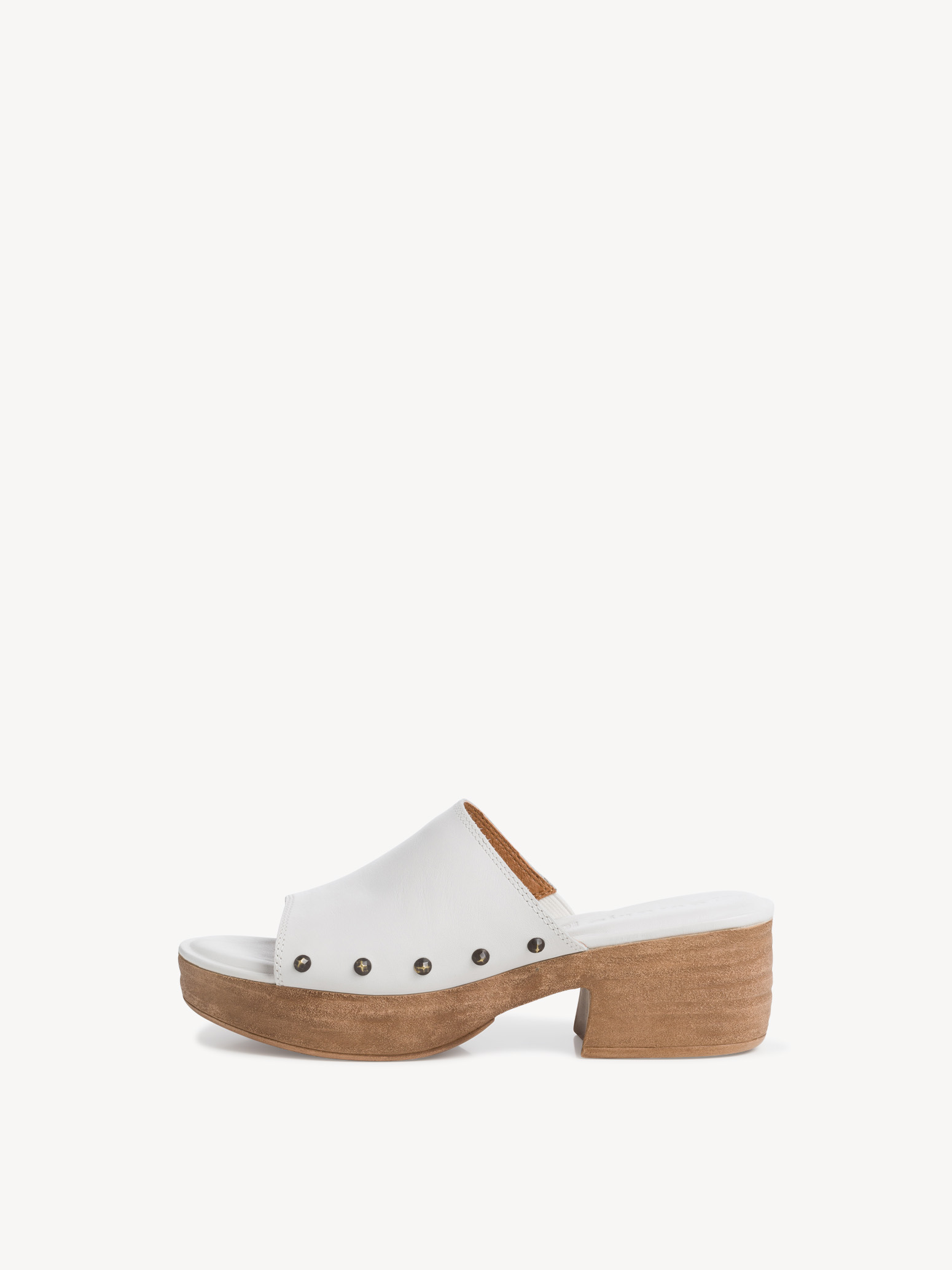 Leather Mule - white 1-1-27239-38-115: Buy Tamaris Mules online!