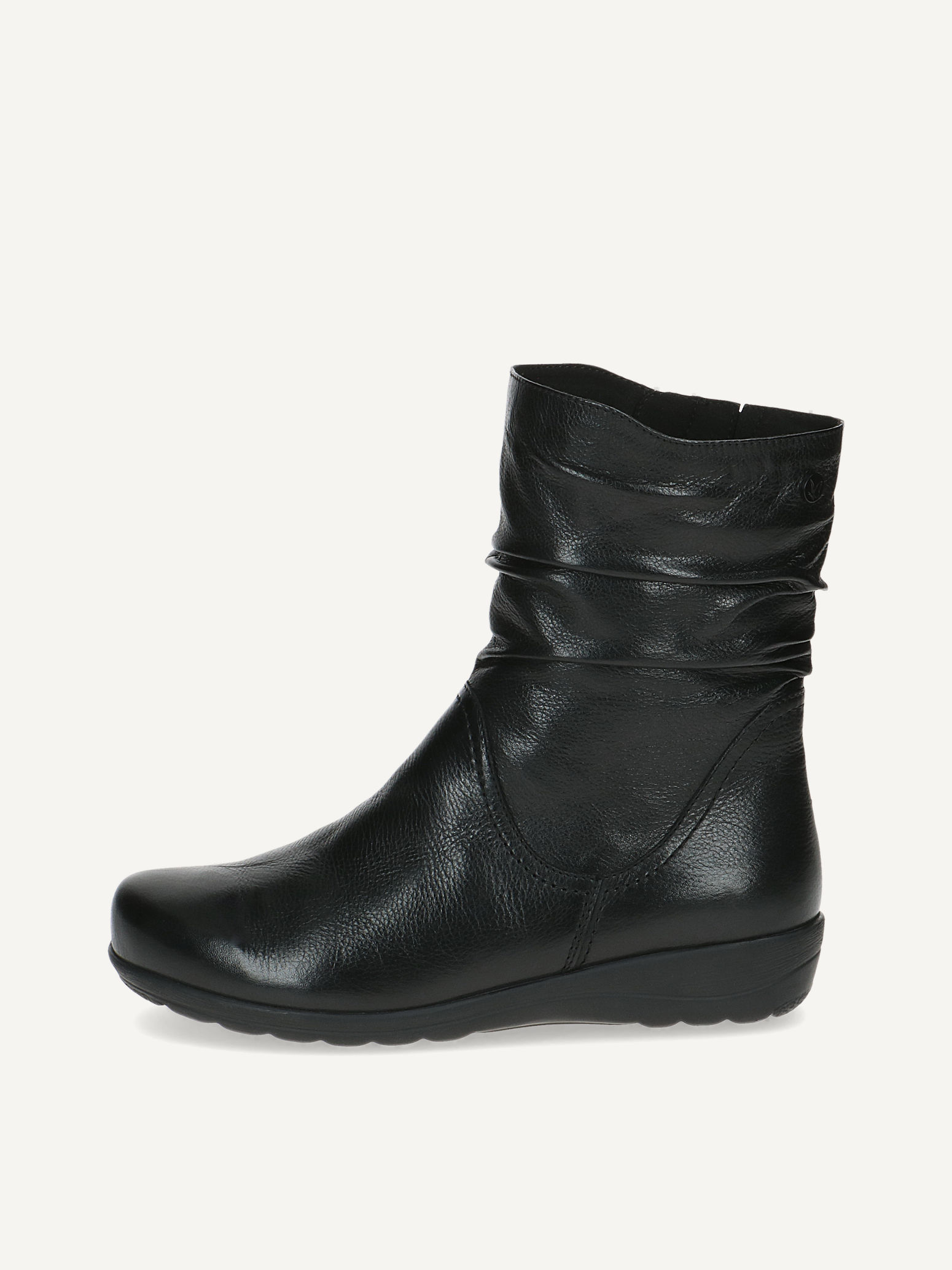 caprice bootie black made of leather without heel size 42