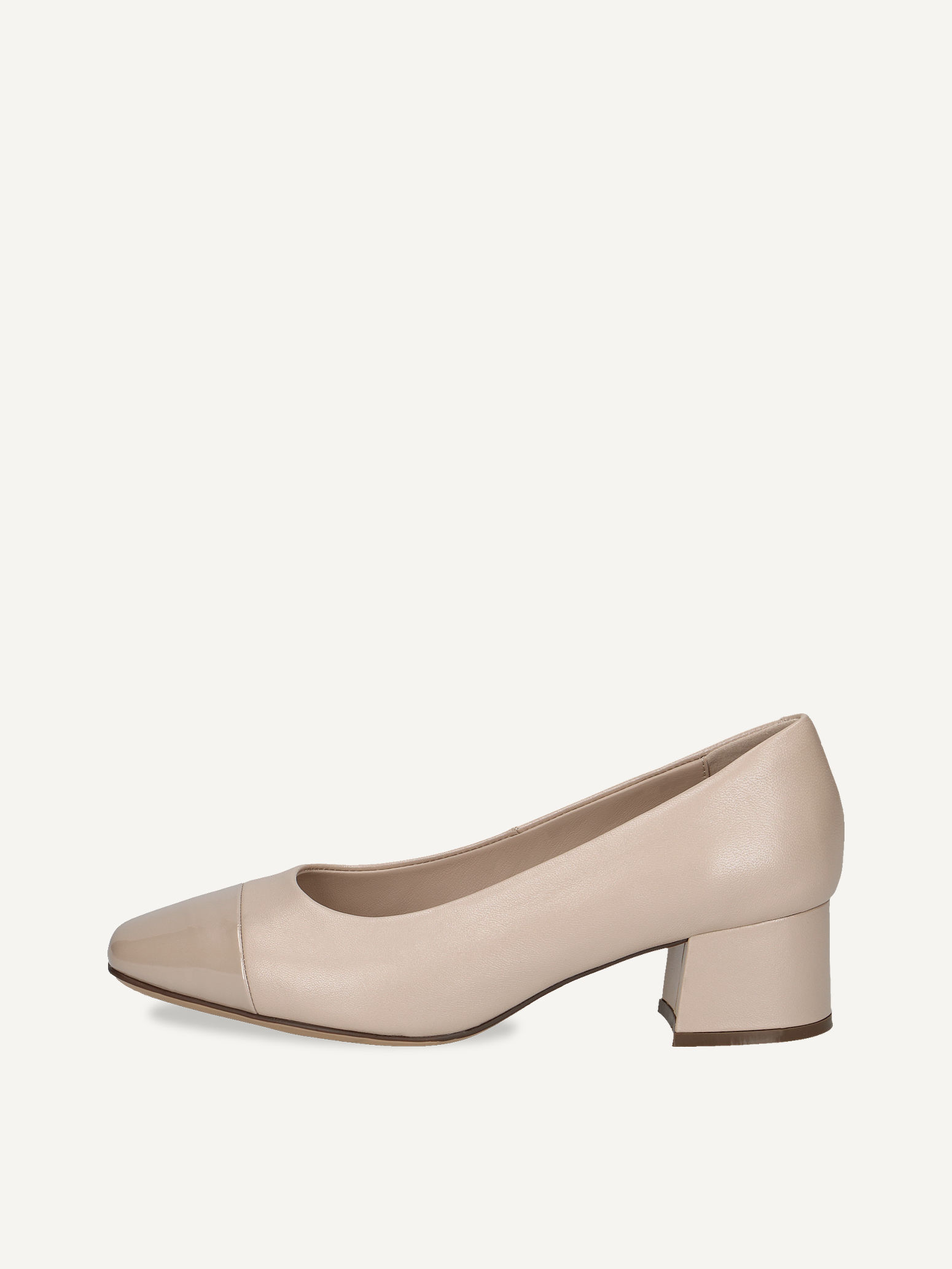 CAPRICE Escarpin beige en Mlange de matriaux de cuir et synthtique avec Talon trapzode P40 59€
