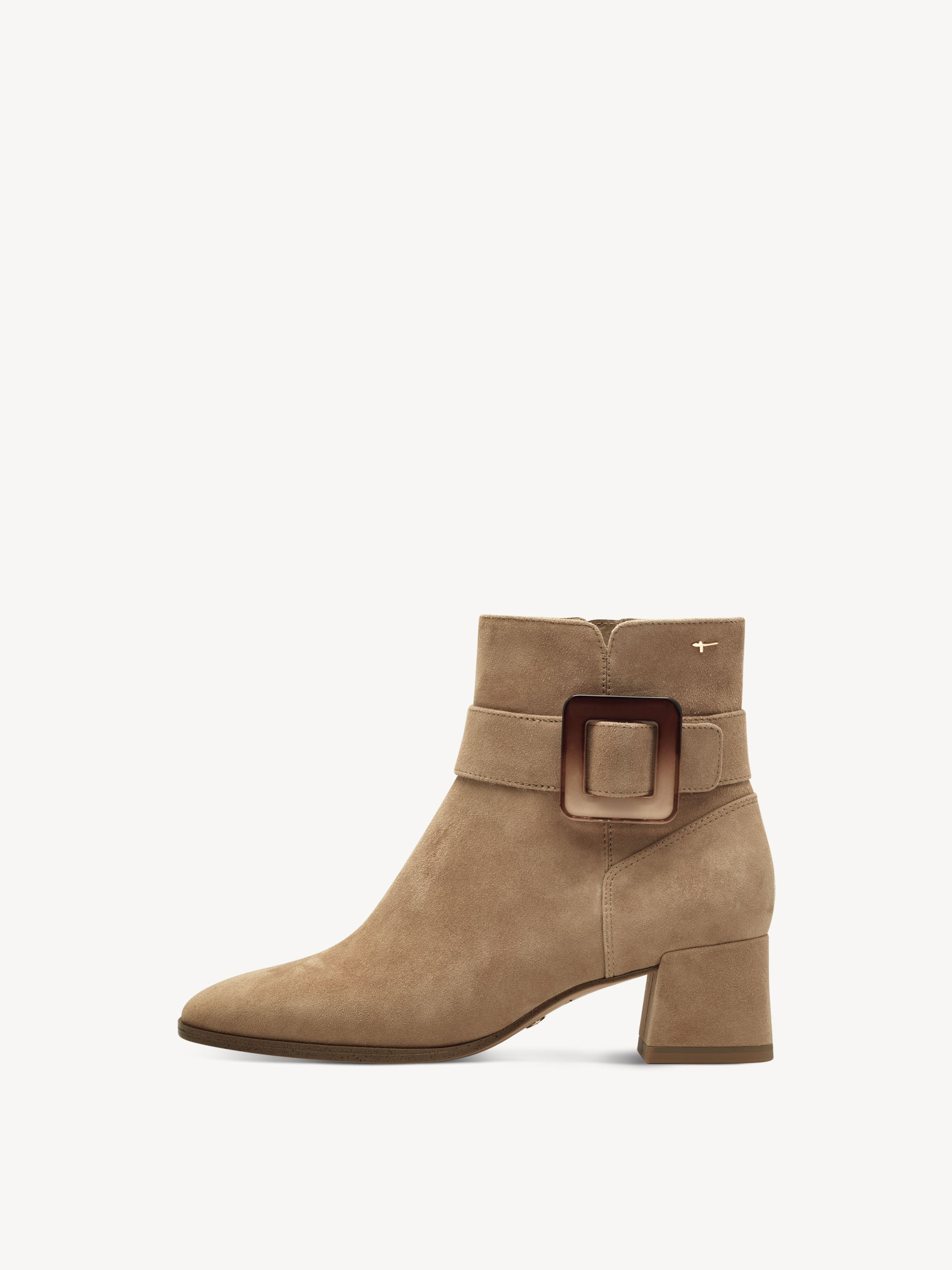 Leather Bootie - beige