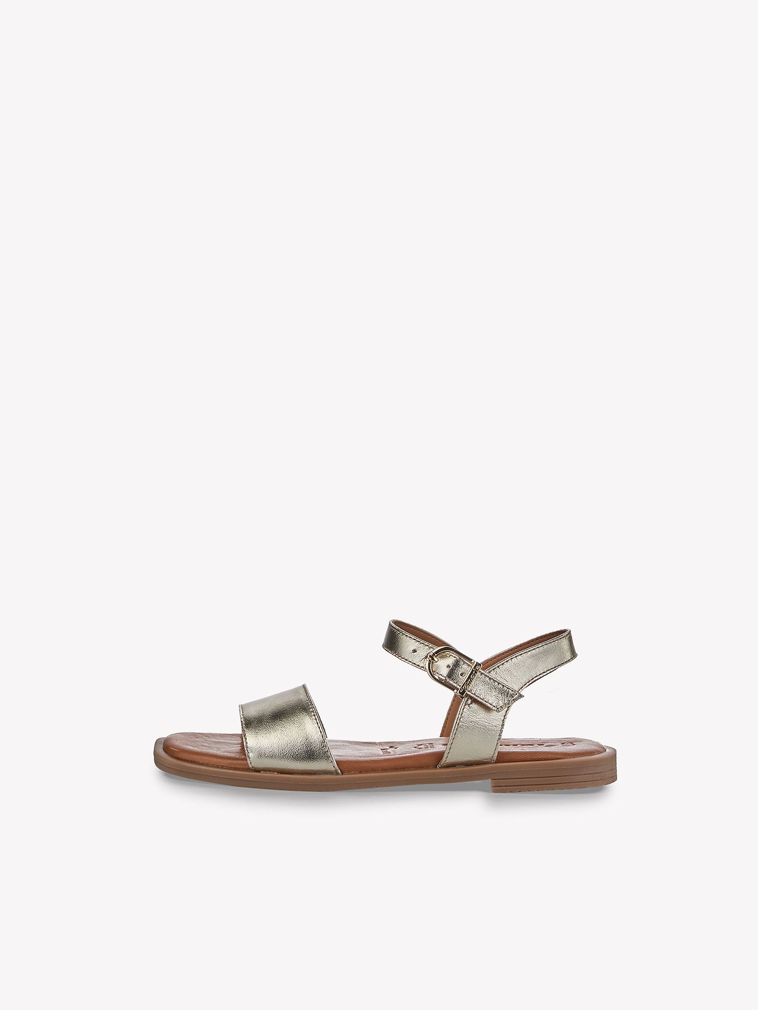 Sandale en cuir - métallique