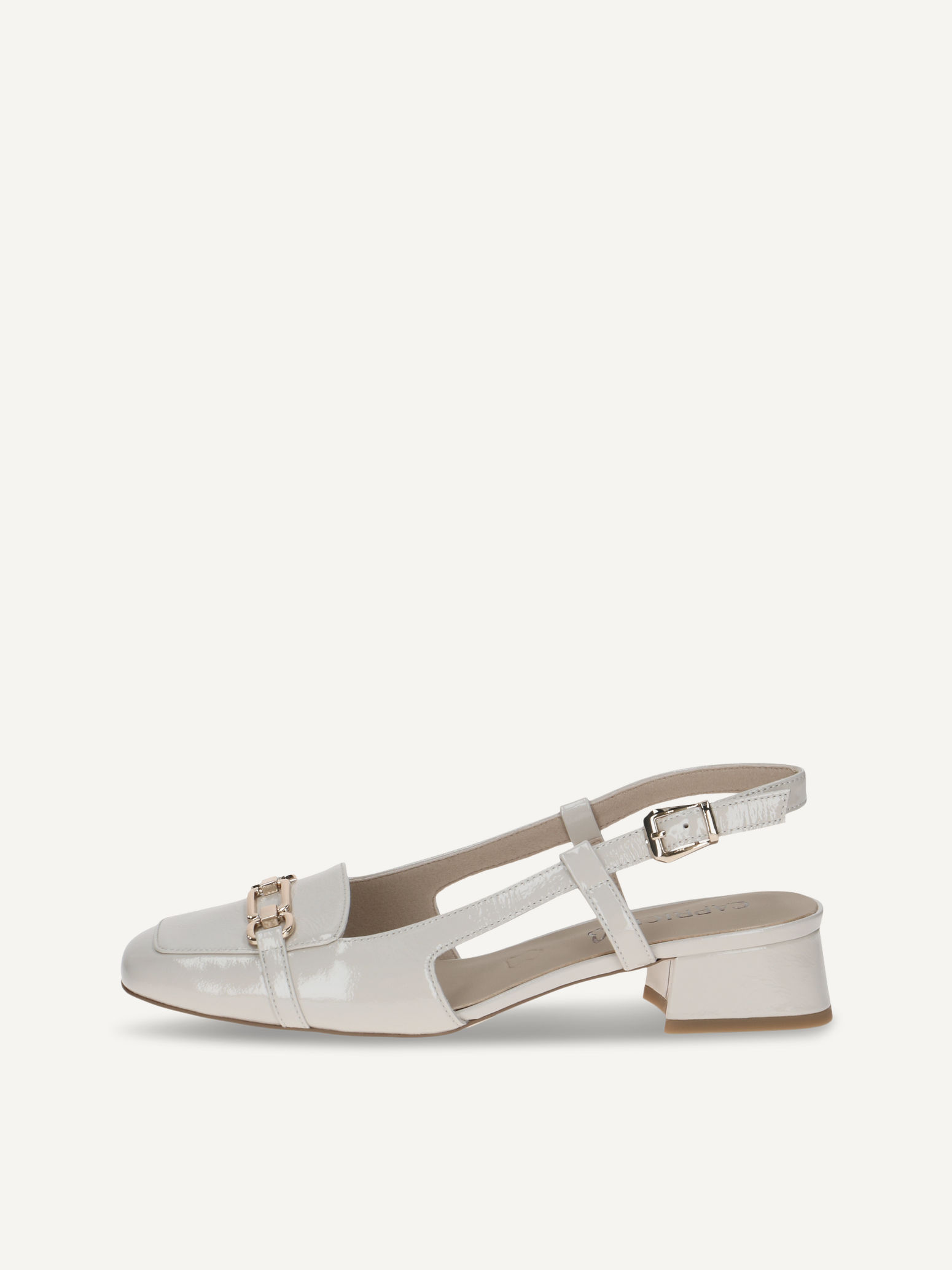 CAPRICE escarpin blanc en Cuir avec Talon trapzode P40 63€