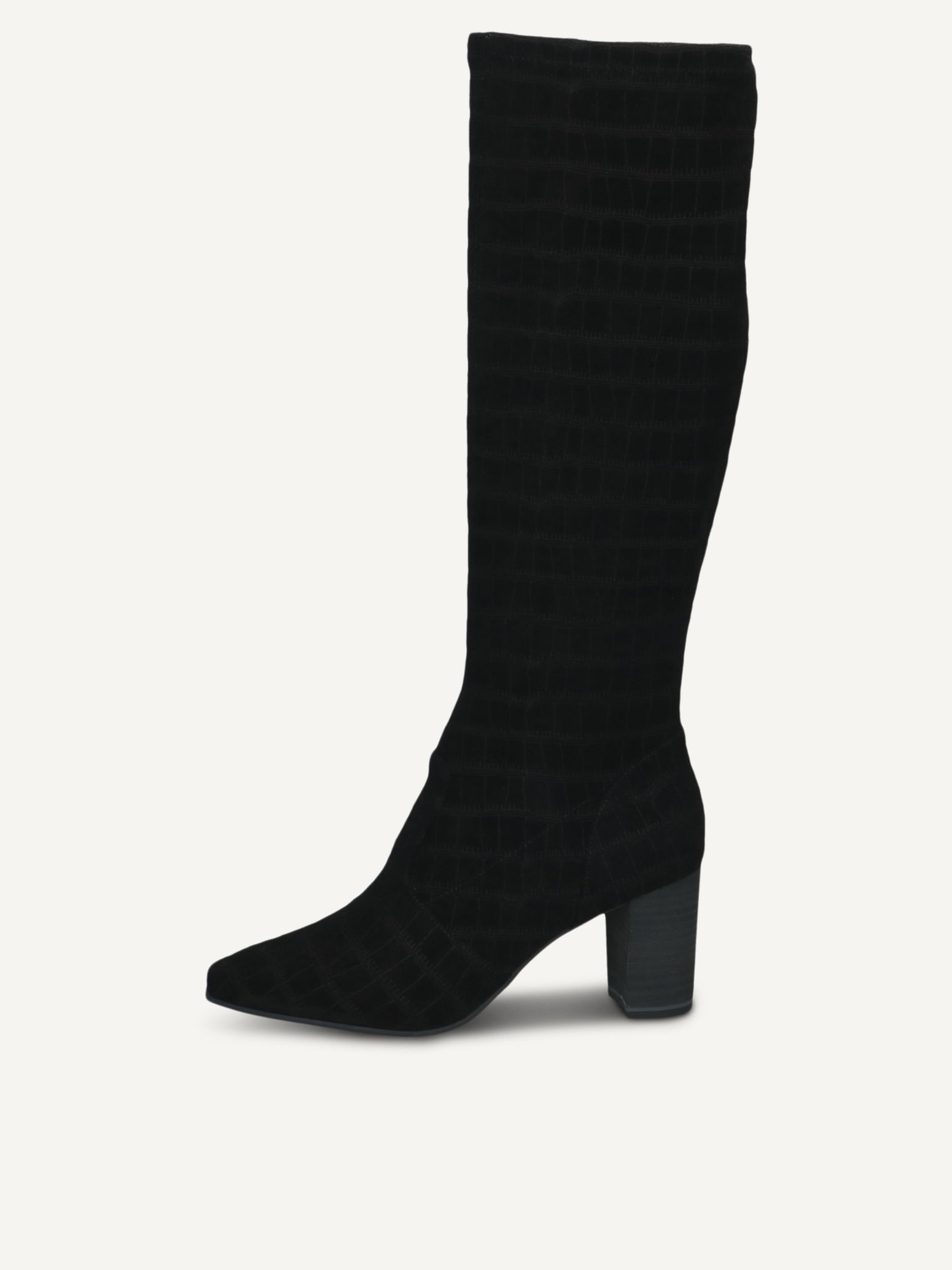 CAPRICE Bottes noir en Textile avec Talon bloc P42 90$