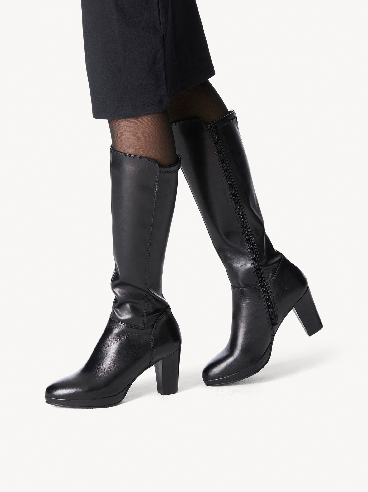 Tamaris Damen Stiefelette Vegan – Elegant, Absatz 9,5 Cm, Schafthöhe 10,5 Cm – Mit TOUCH-IT Technology Für Komfort