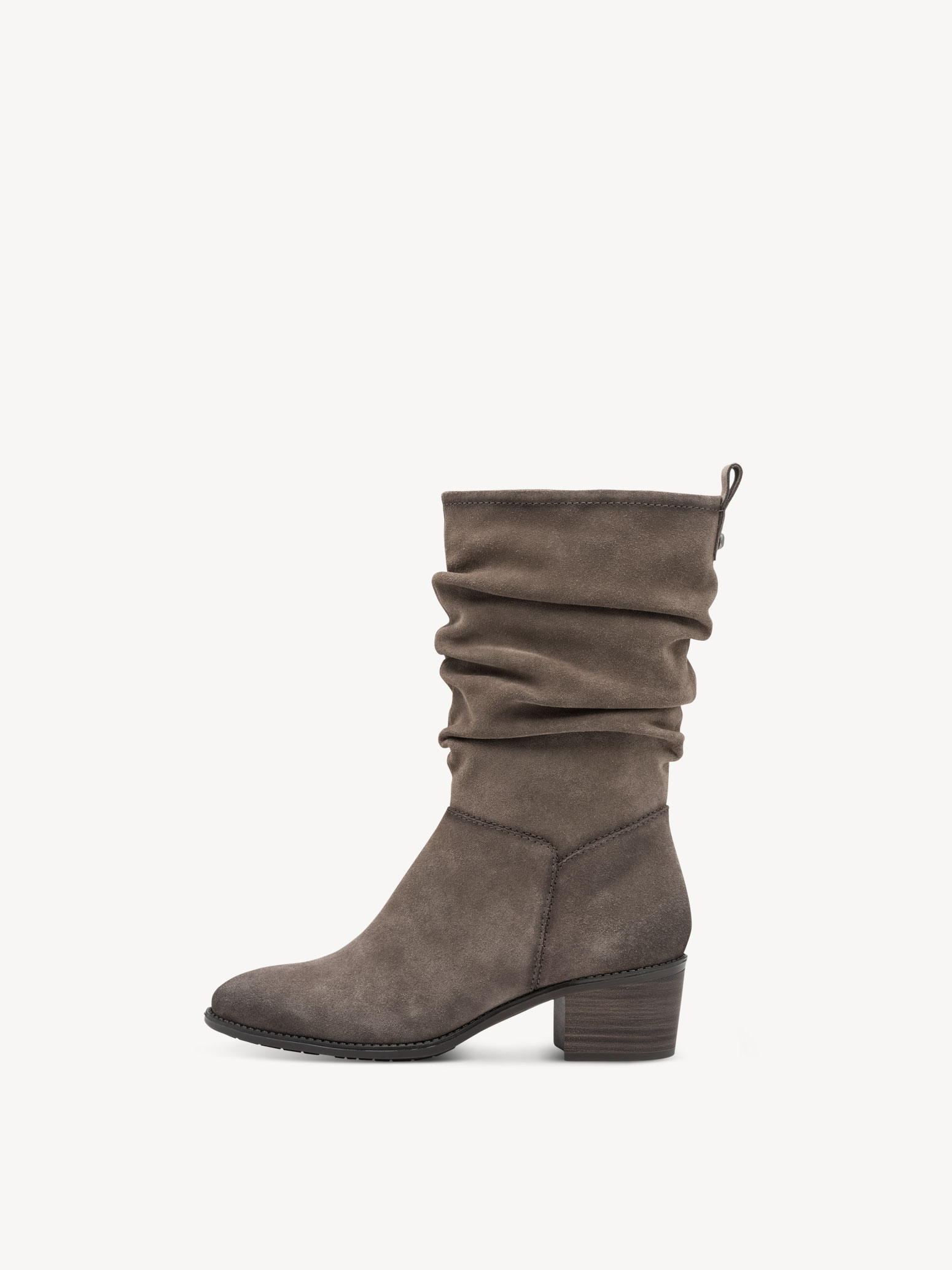 Leather Bootie - beige