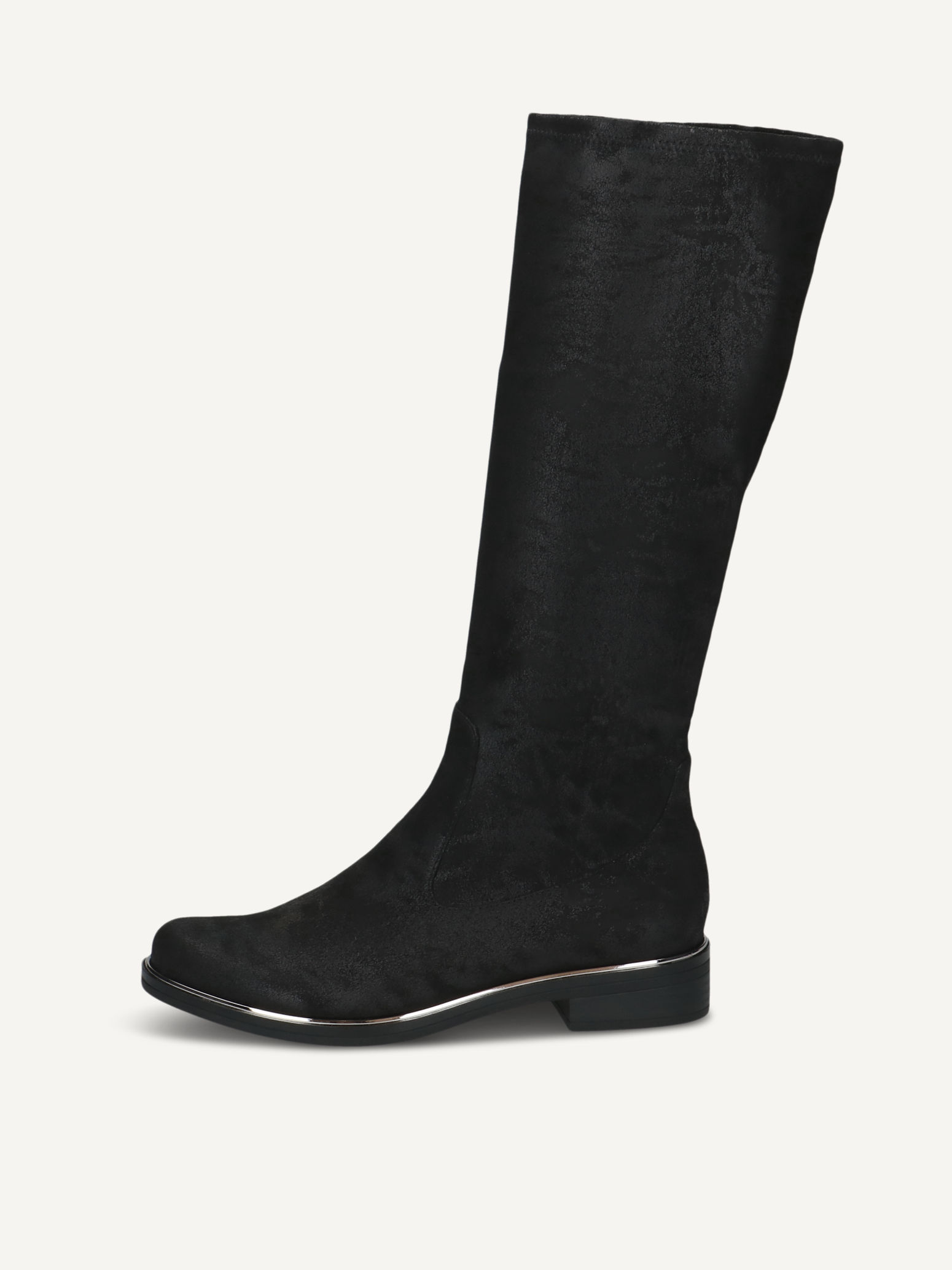 CAPRICE Bottes noir en Textile avec Talon bloc P38 90$