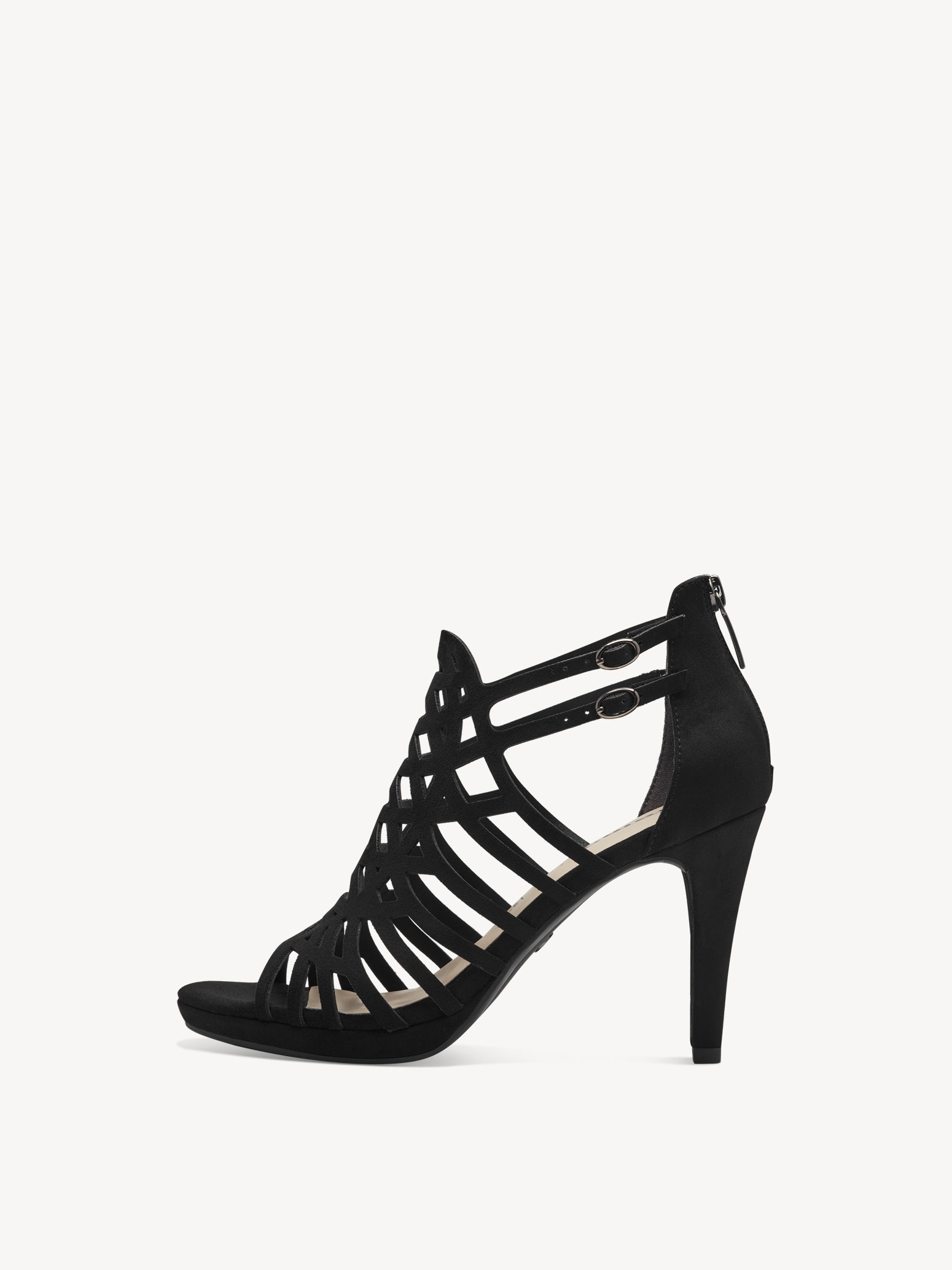 Women Solid Black Heeled Sandals