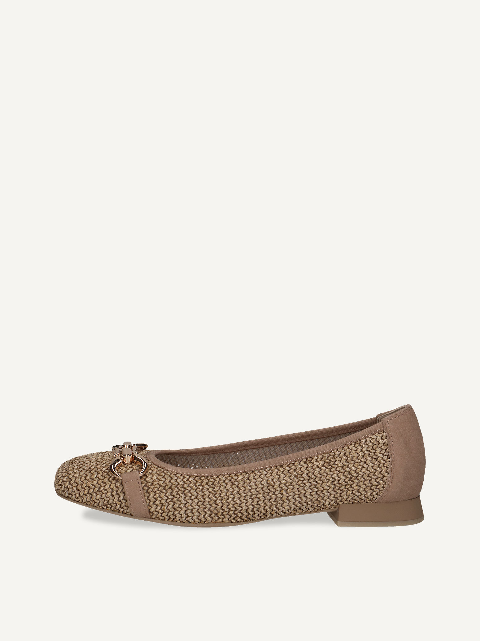 CAPRICE Ballerine marron en Mlange de matriaux de cuir et textile avec Talon trapzode P41 56 €