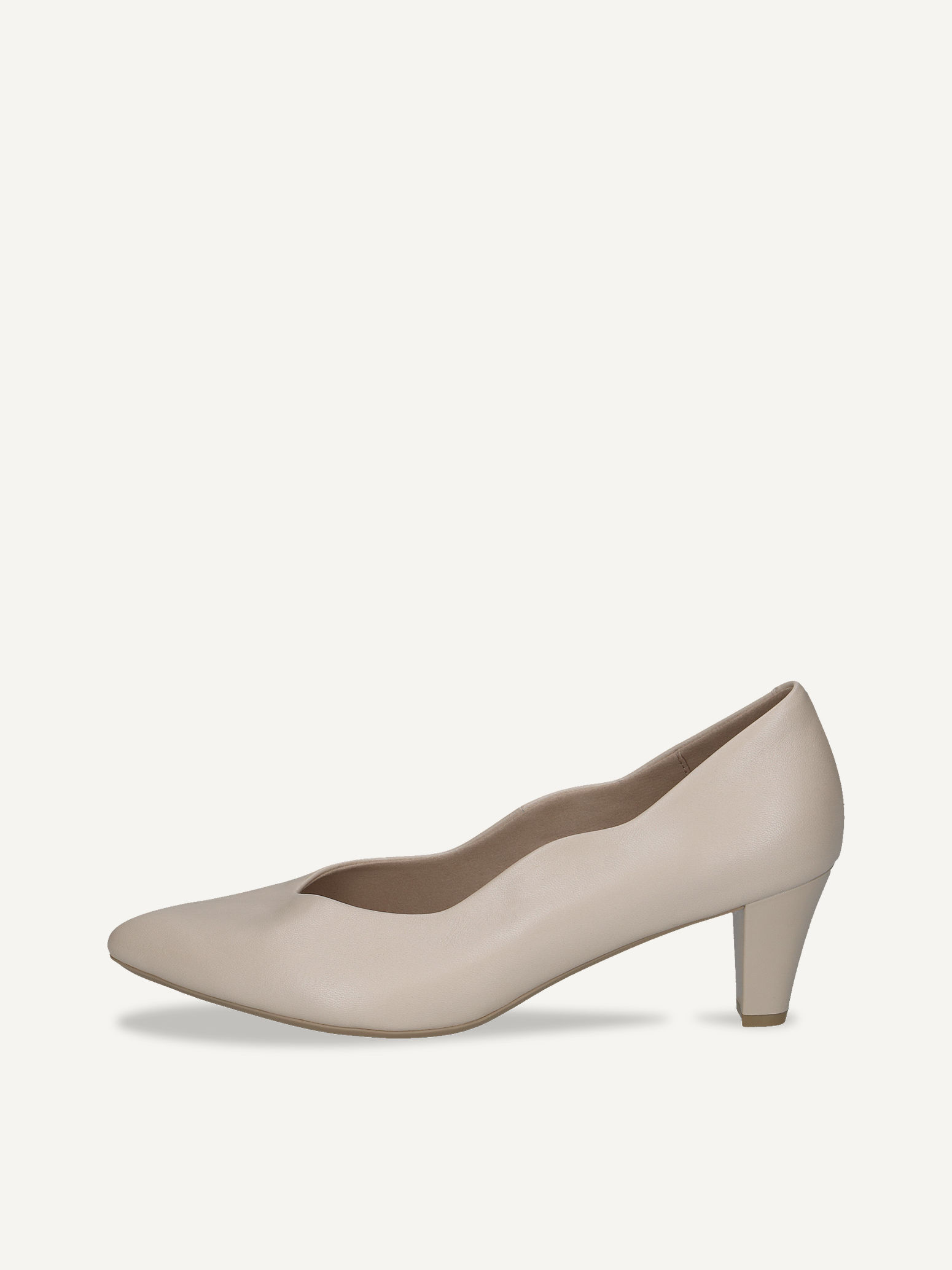 CAPRICE Escarpin beige en Cuir avec Talon entonnoir P405 52 €
