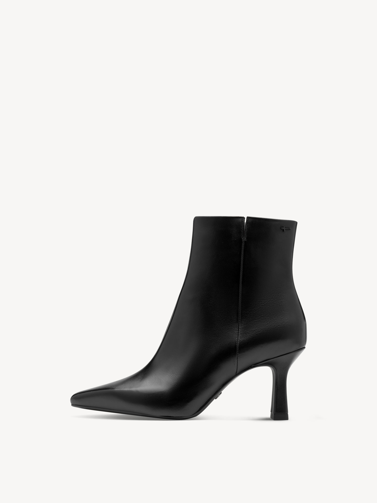 Lederstiefelette - schwarz