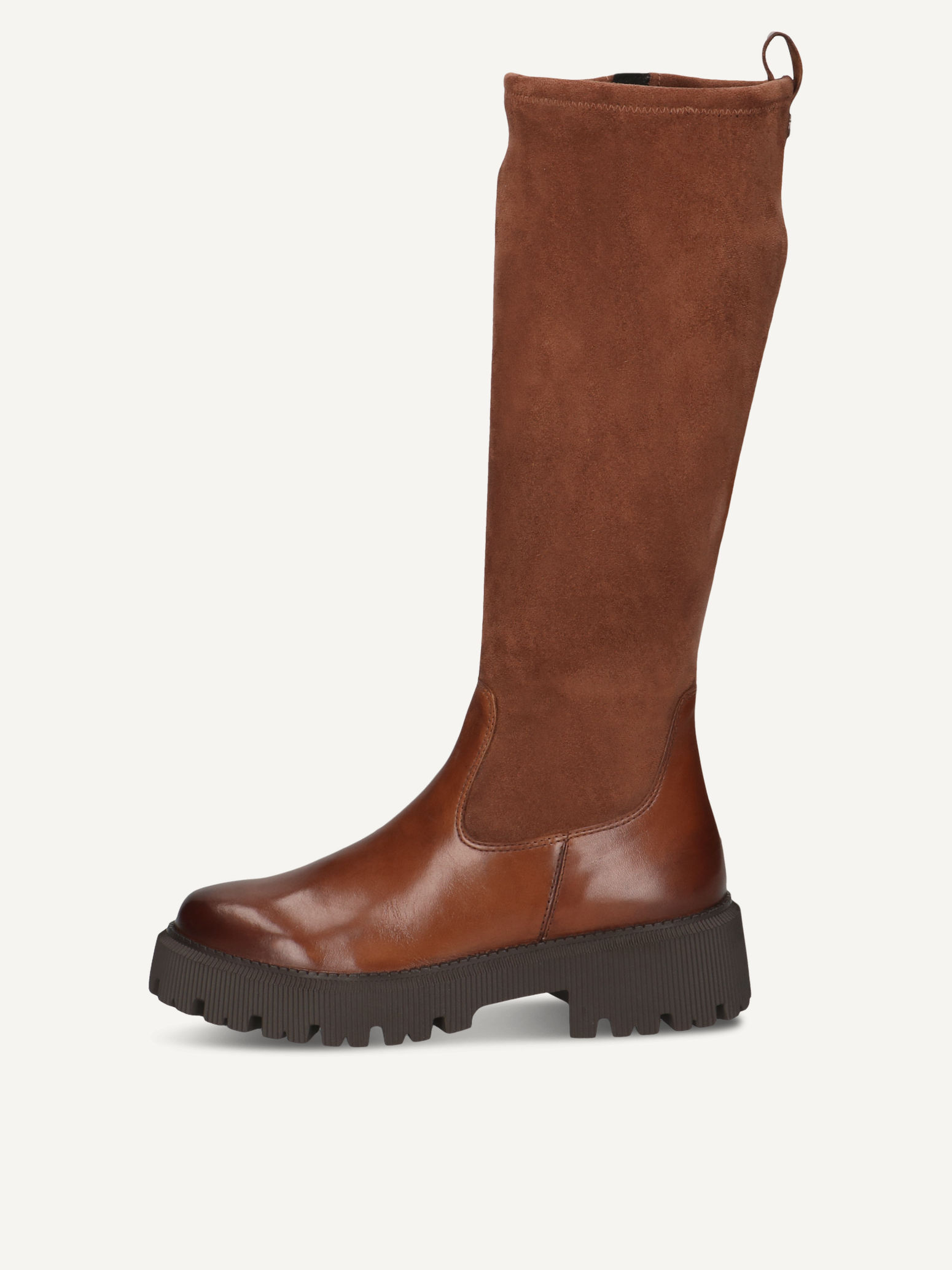CAPRICE Bottes marron en Mlange de matriaux de cuir et textile avec Talon bloc P42 95 €