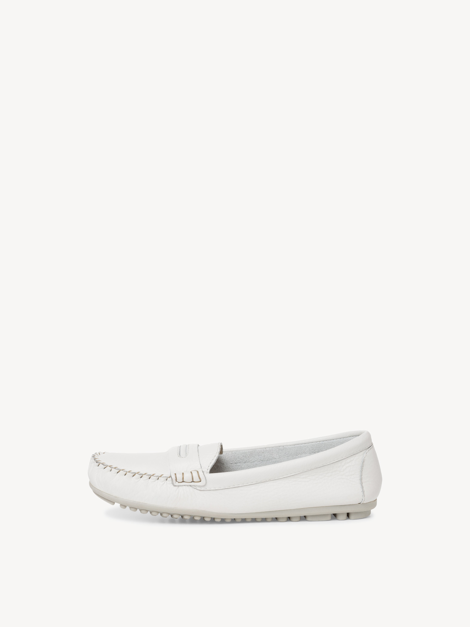 Leather Moccasin - white