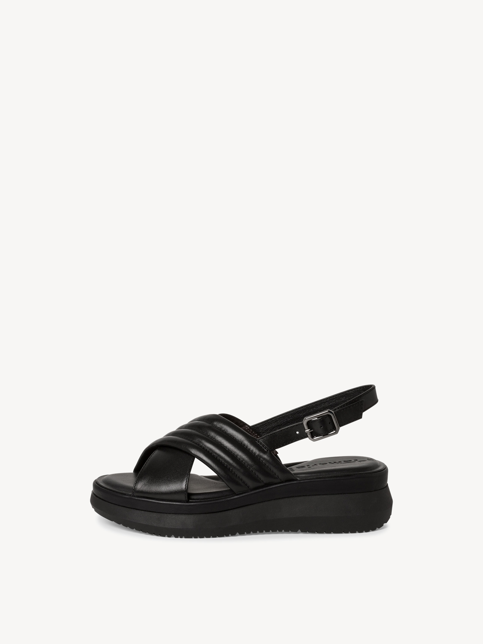 Kožené sandálky - černá