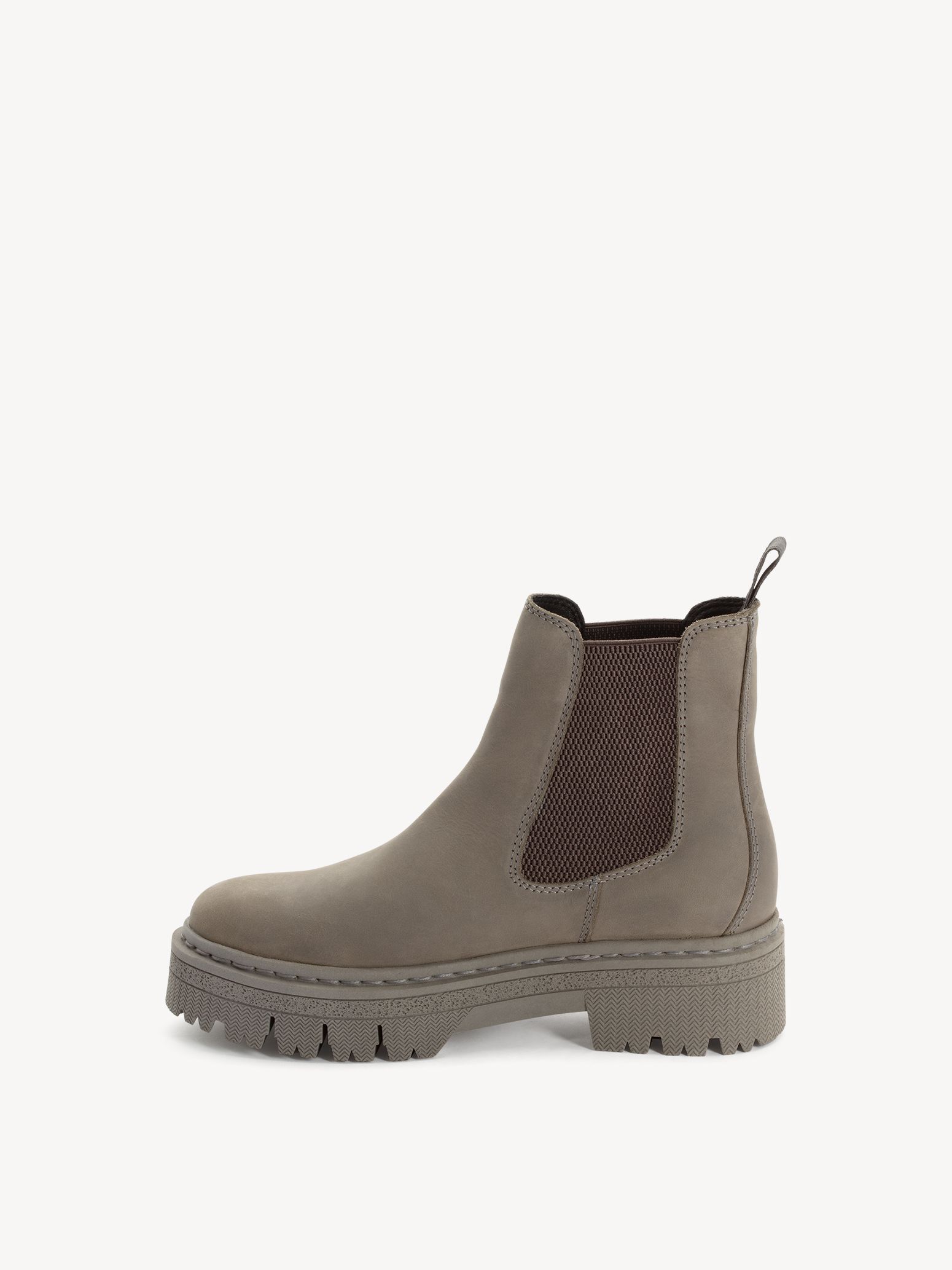 Leder Chelsea Boot - grau