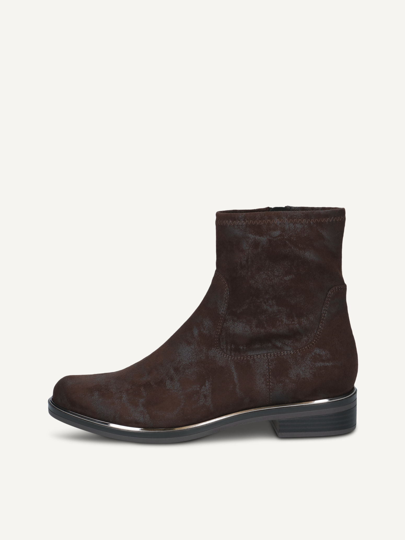 caprice bootie brown made of textiles with block heel size 37