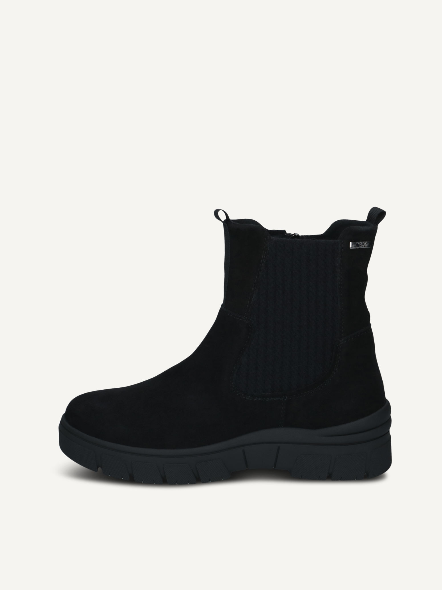 caprice bootie black made of leather without heel size 39