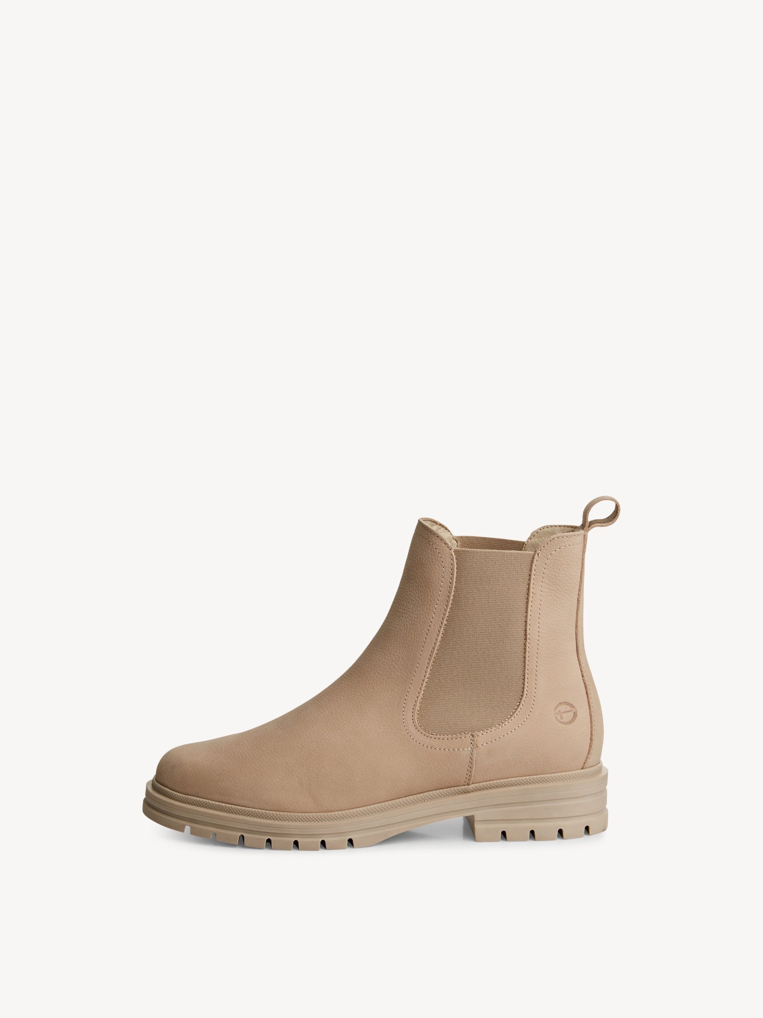 Leather Chelsea boot - beige