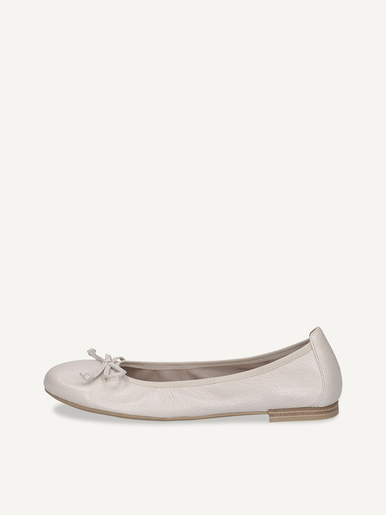 CAPRICE Ballerine blanc en Cuir avec Talon bloc P42 66$