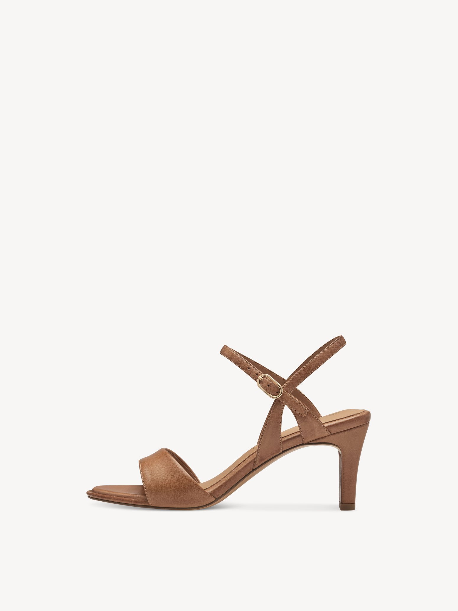 Leather Heeled sandal - brown