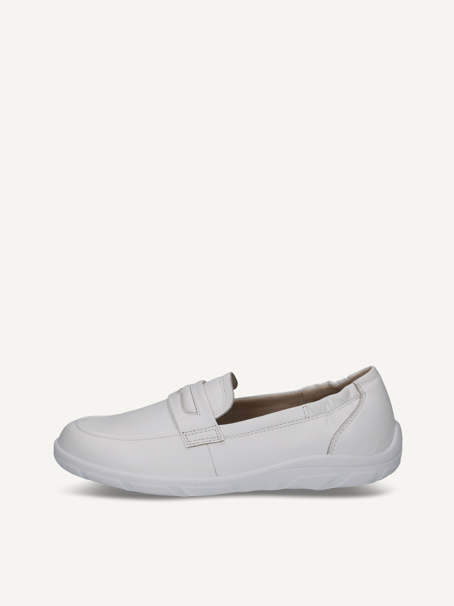 caprice slipper white made of leather size 39