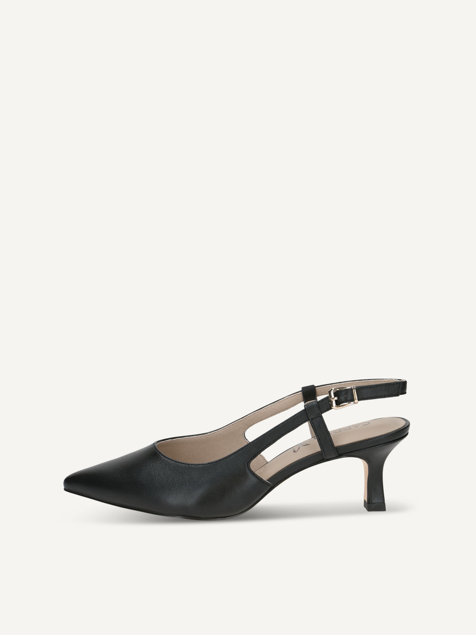 CAPRICE escarpin noir en Cuir avec Queenie P375 61 €