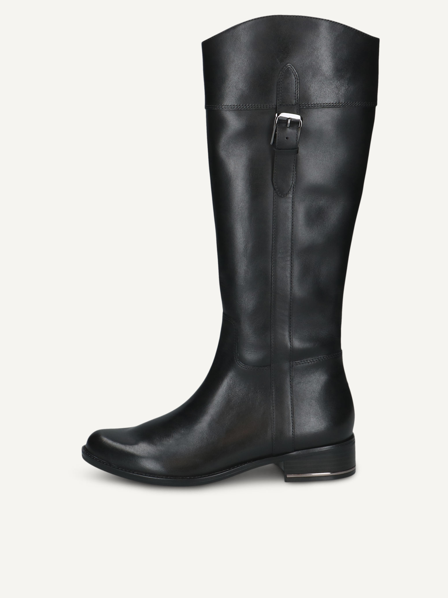 caprice boots black made of leather with block heel size 37