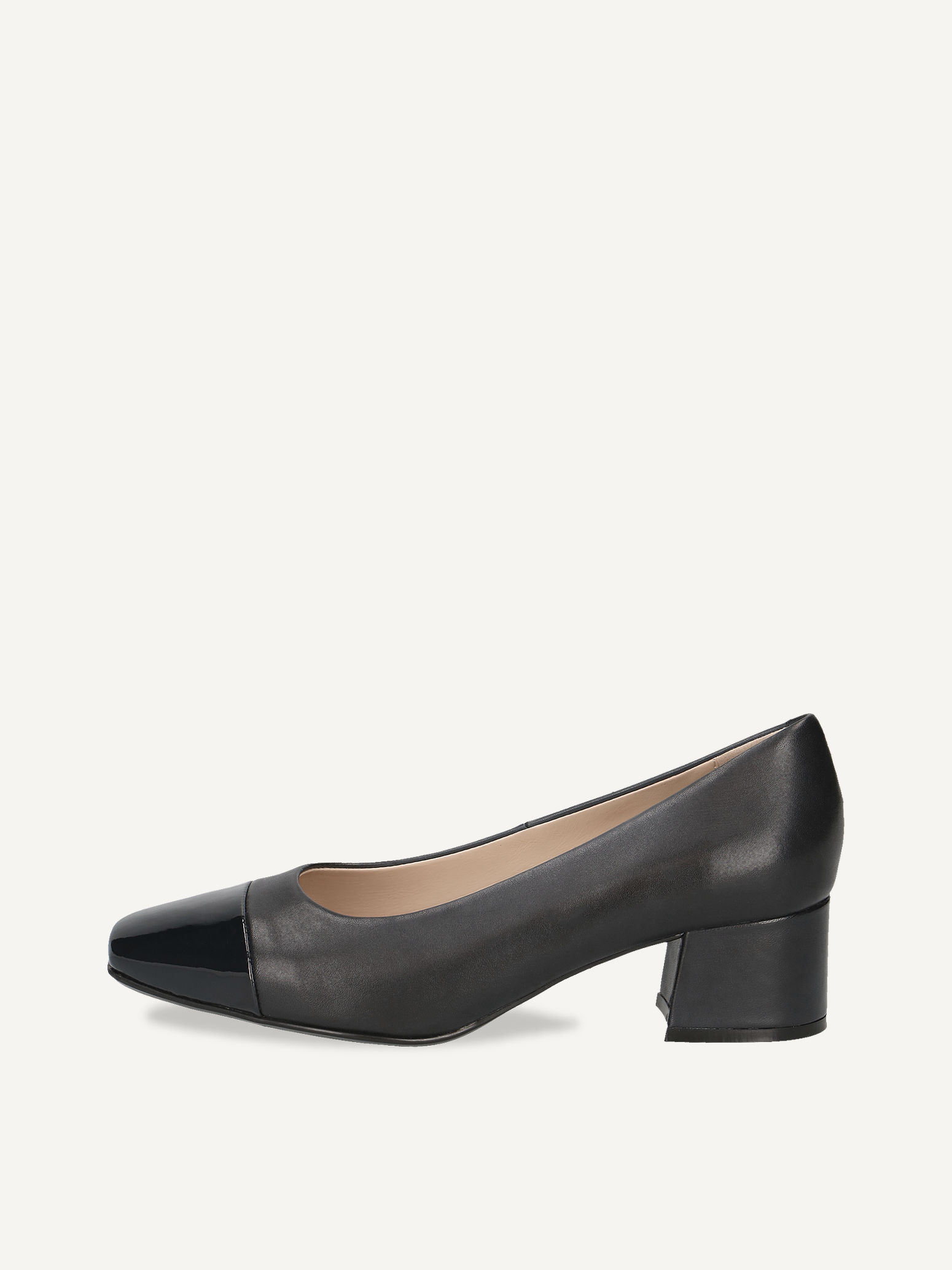 CAPRICE Escarpin bleu en Mlange de matriaux de cuir et synthtique avec Talon trapzode P42 80€