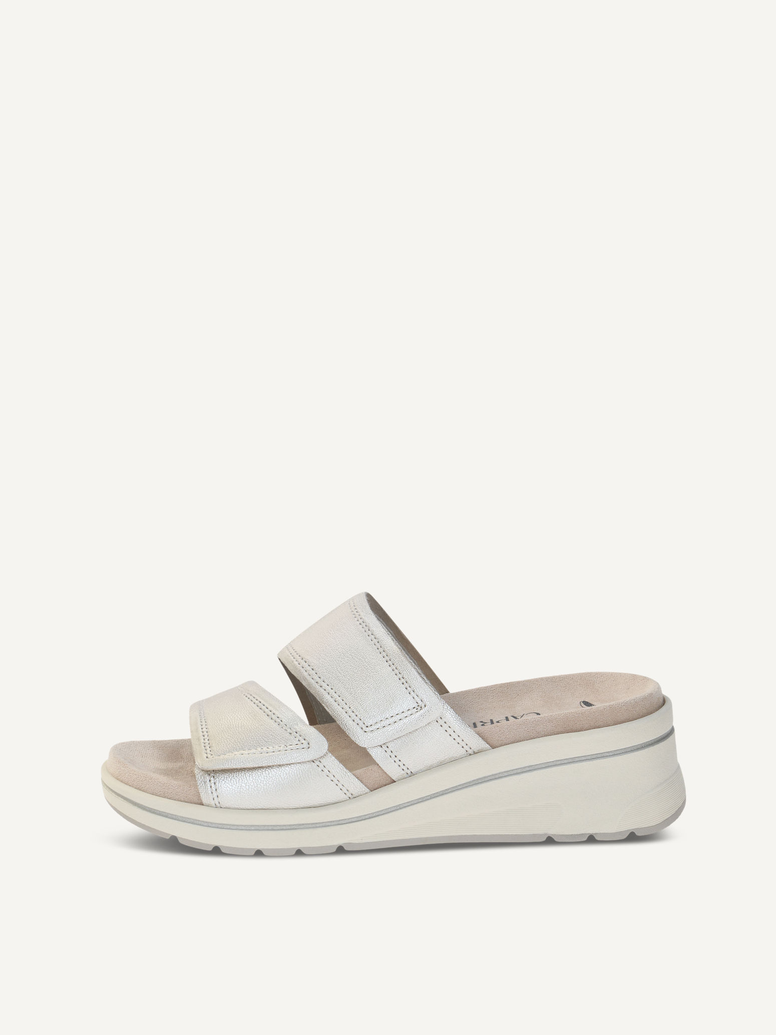 CAPRICE Mule mtallique en Cuir avec Talon compens P39 56$