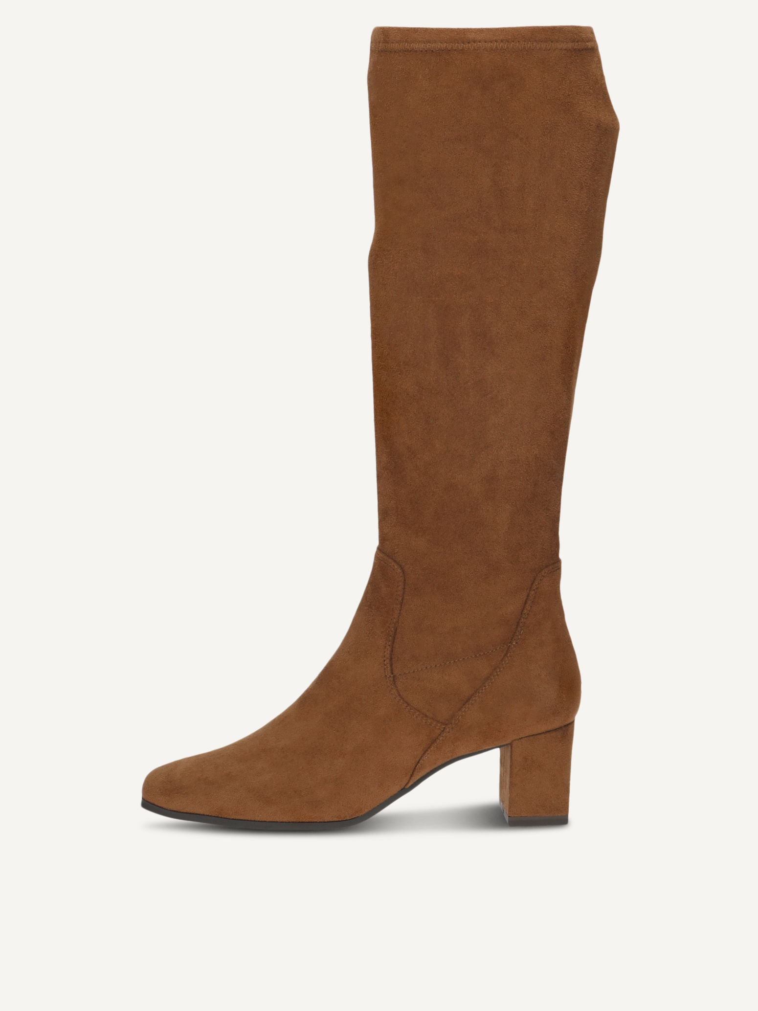 caprice boots brown made of textiles with block heel size 41