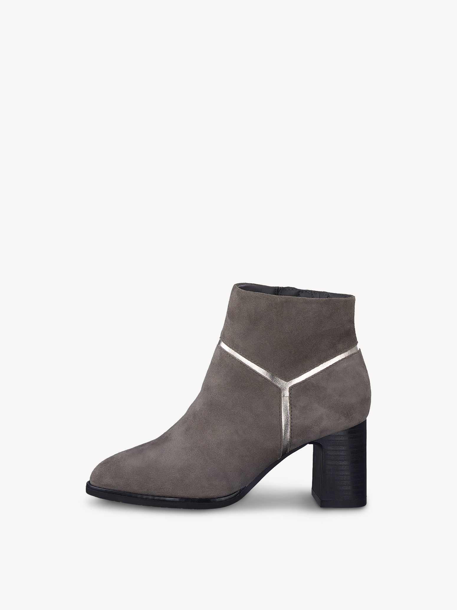 Leather Bootie - grey