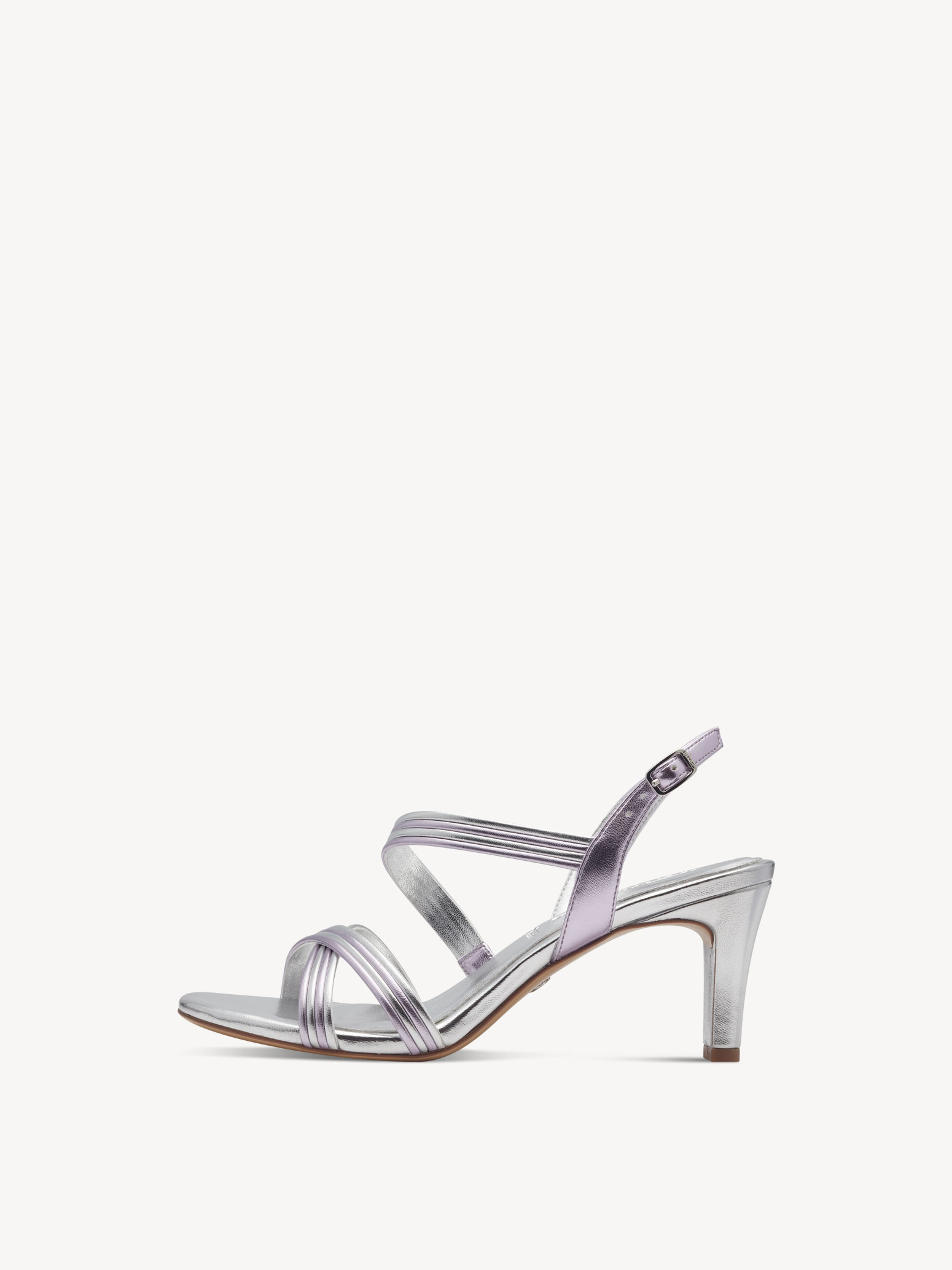 Heeled sandal - silver