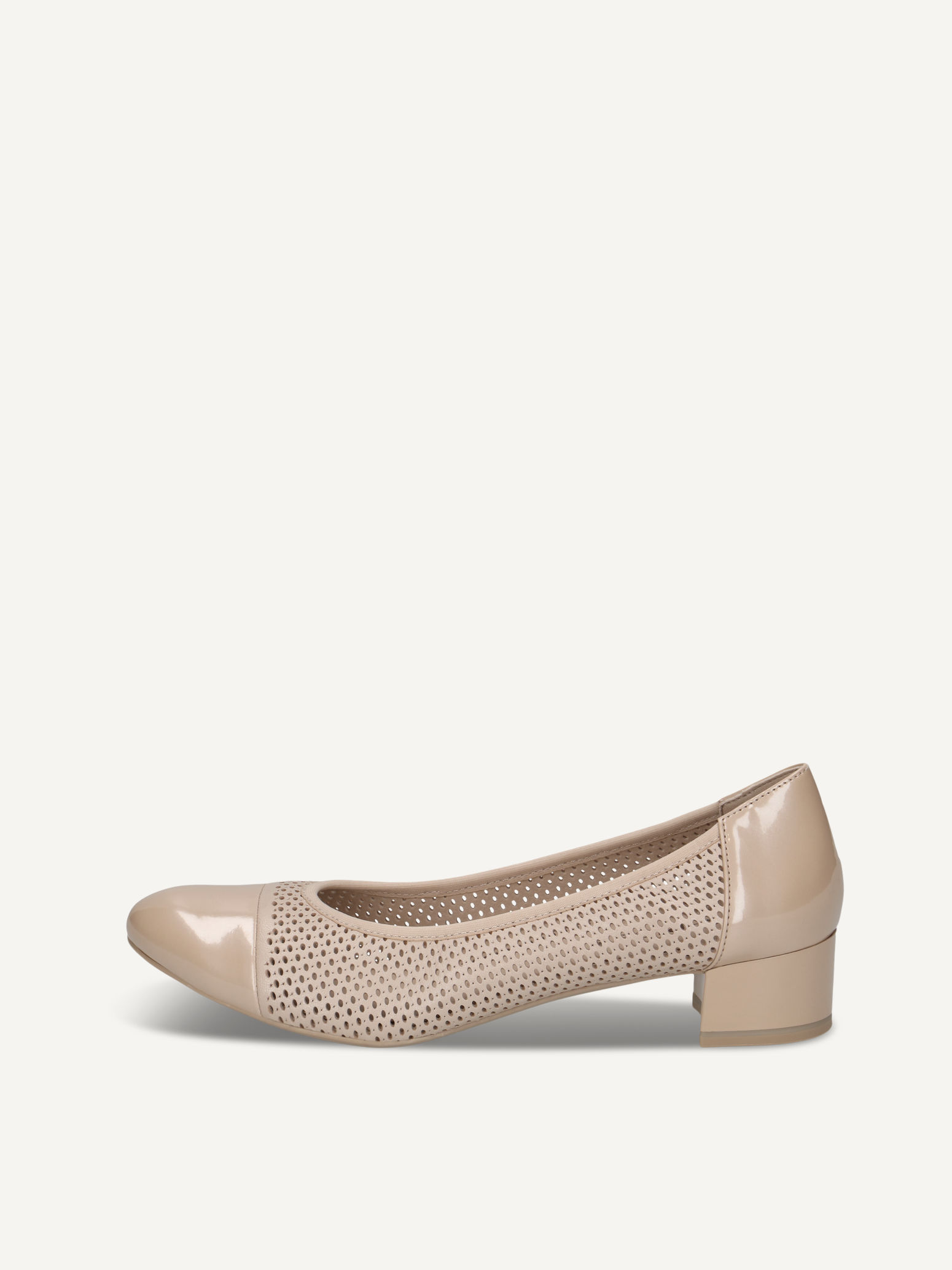 CAPRICE Escarpin beige en Mlange de matriaux de cuir et synthtique avec Talon bloc P40 59 €
