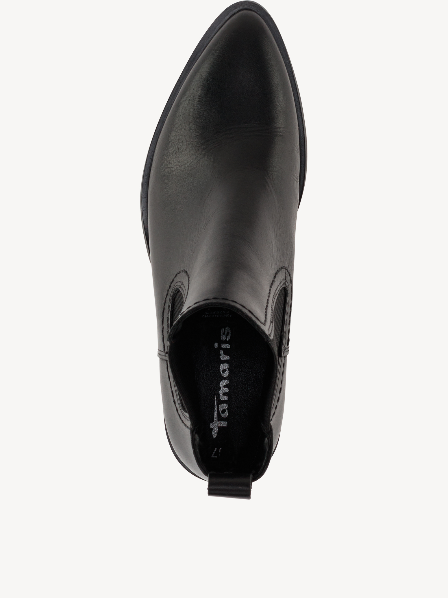 Leder Chelsea Boot - schwarz