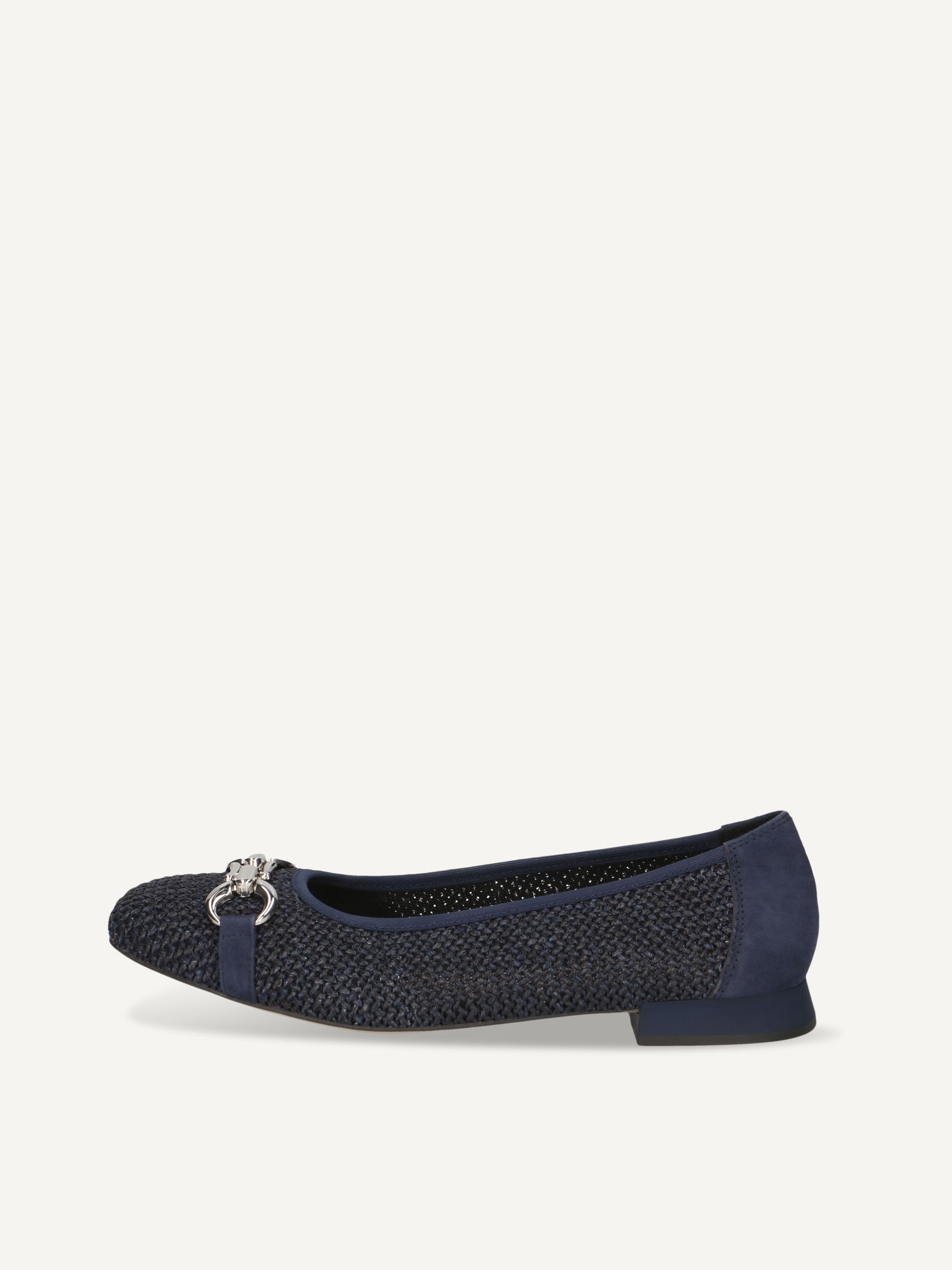 CAPRICE Ballerine bleu en Mlange de matriaux de cuir et textile avec Talon trapzode P42 52 €