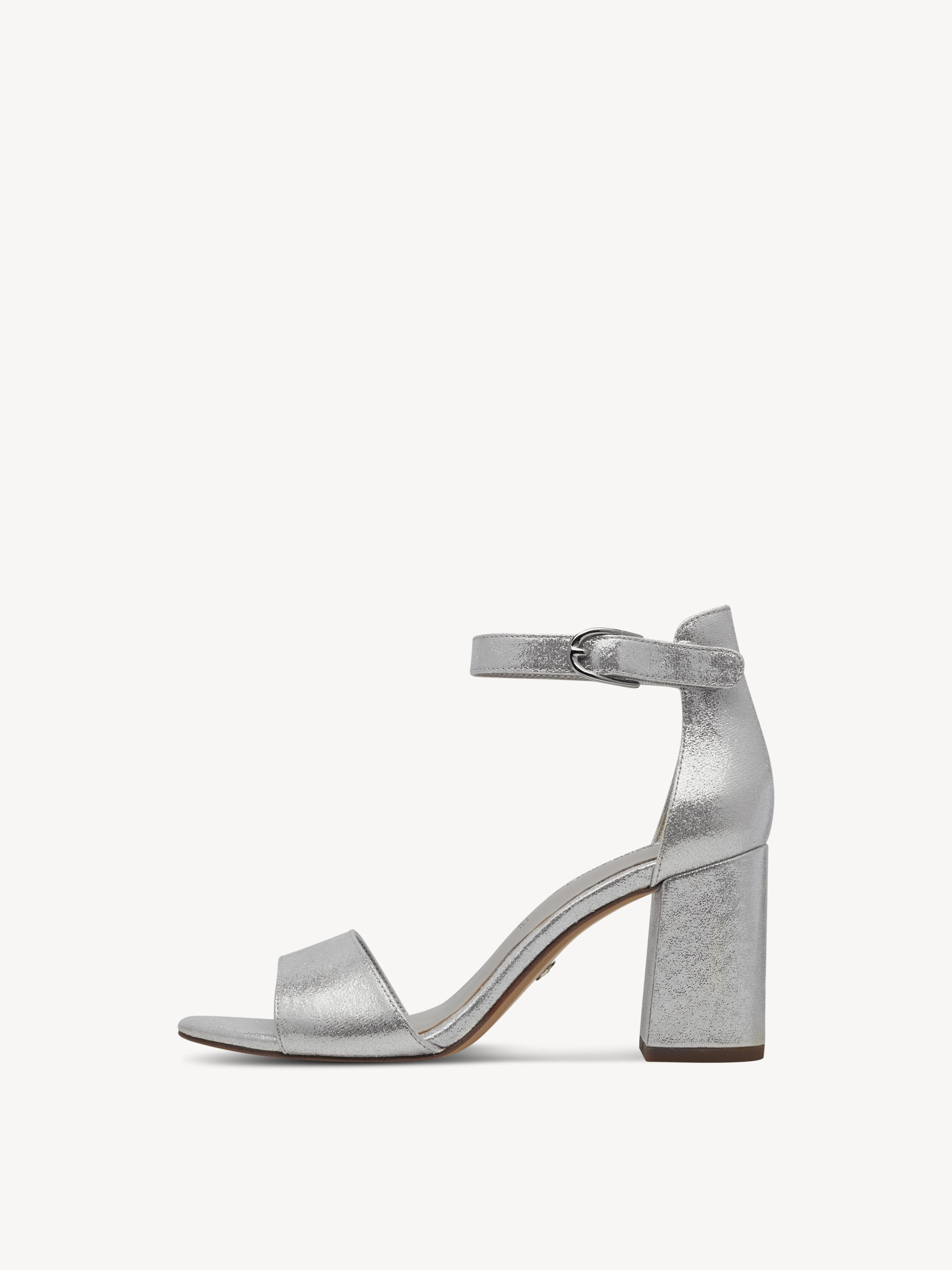 Heeled sandal - metallic