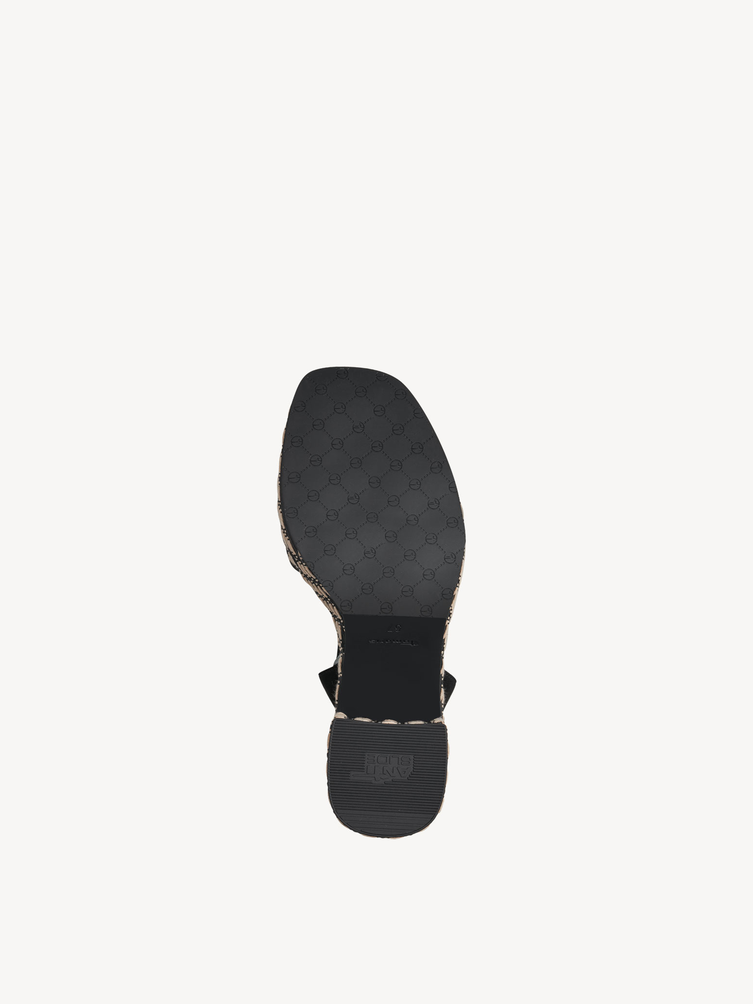Heeled sandal - black, BLACK/BEIGE, hi-res