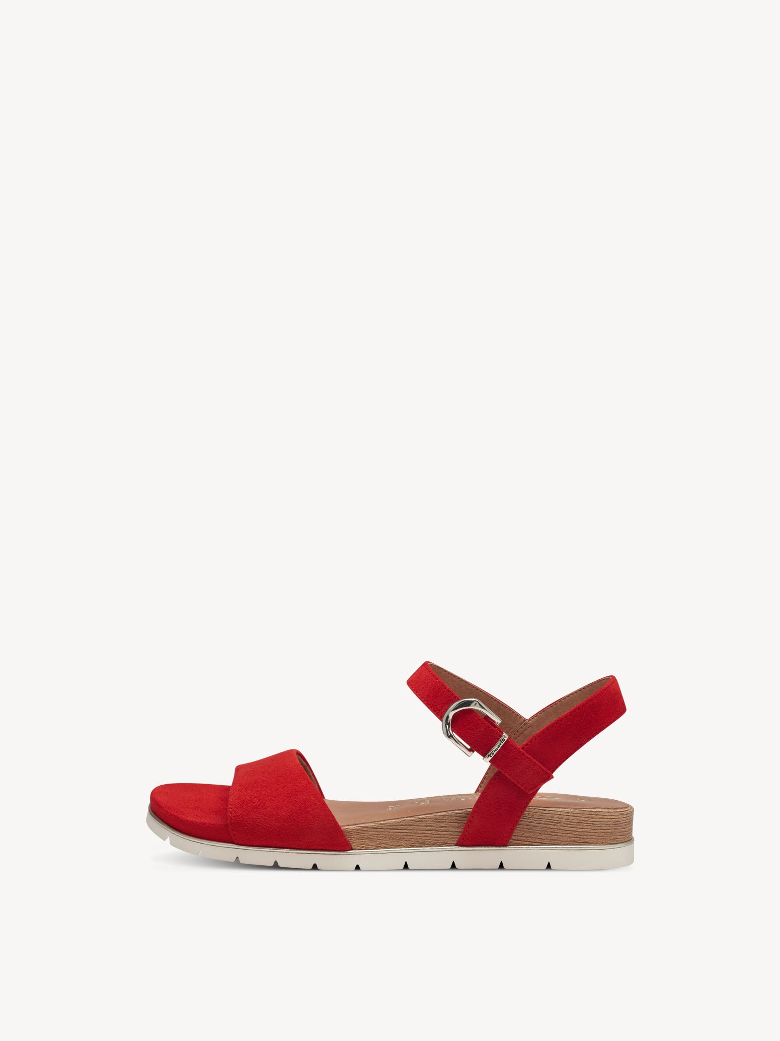Leather Sandal - red
