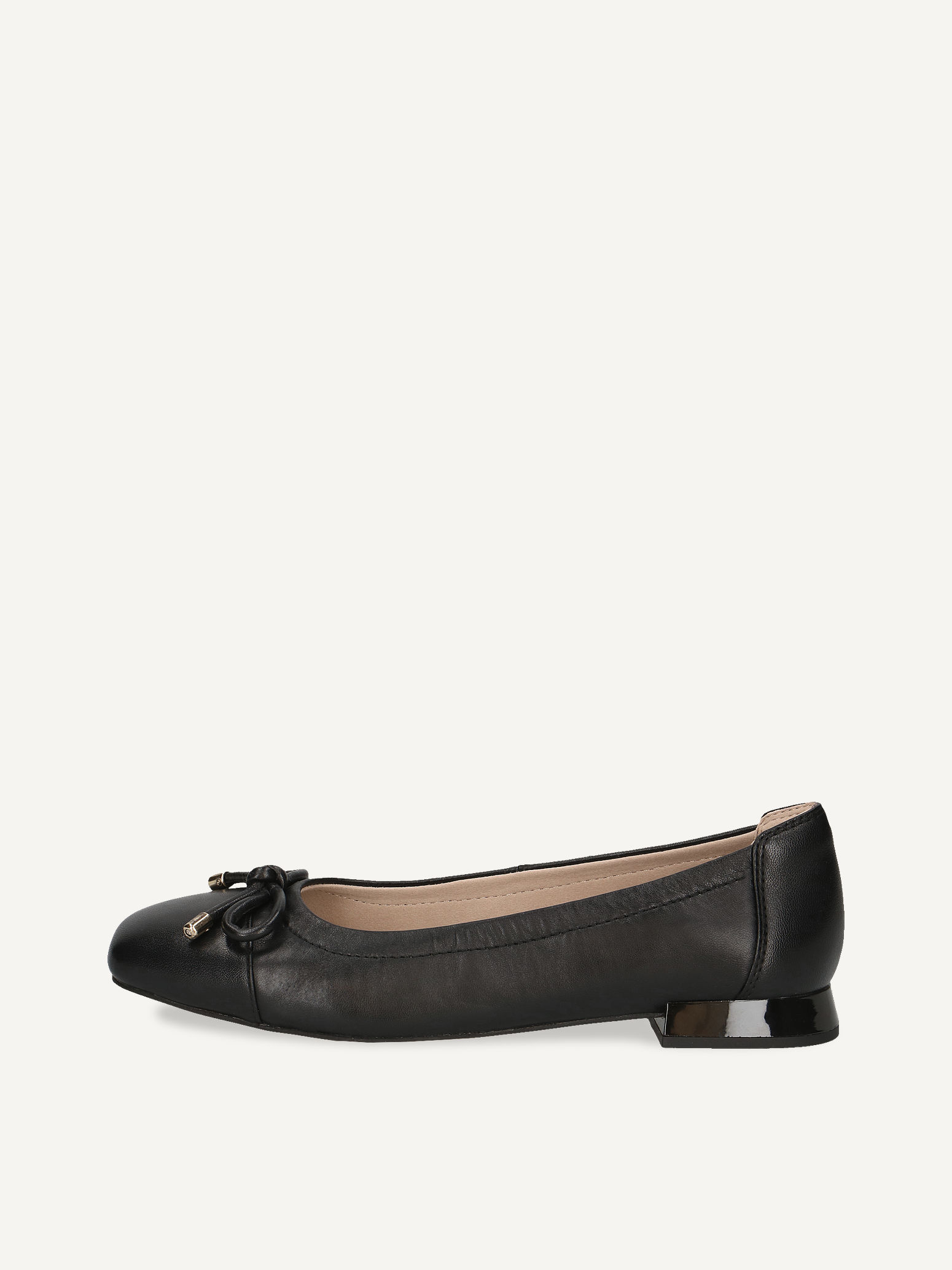 CAPRICE Ballerine noir en Cuir avec Talon trapzode P42 53 €