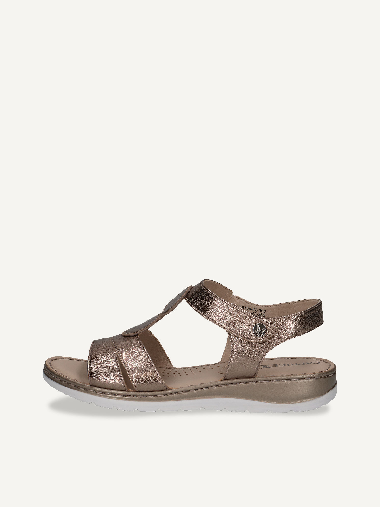 caprice heeled sandal brown made of leather without heel size 39