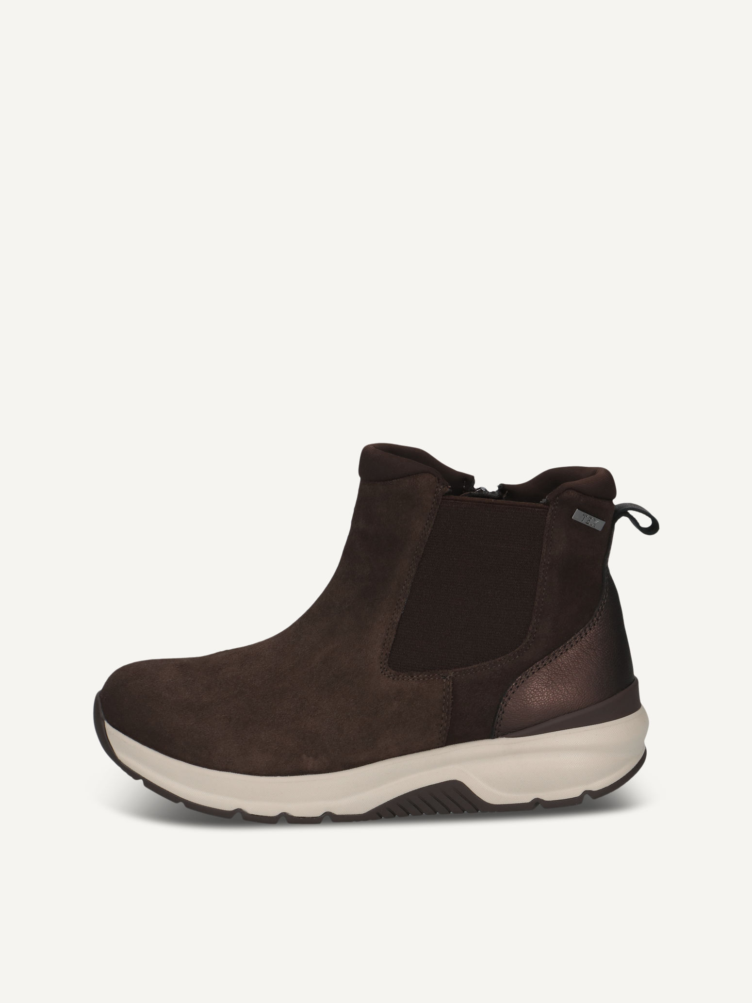 caprice chelsea boot brown made of leather and synthetic without heel size 39