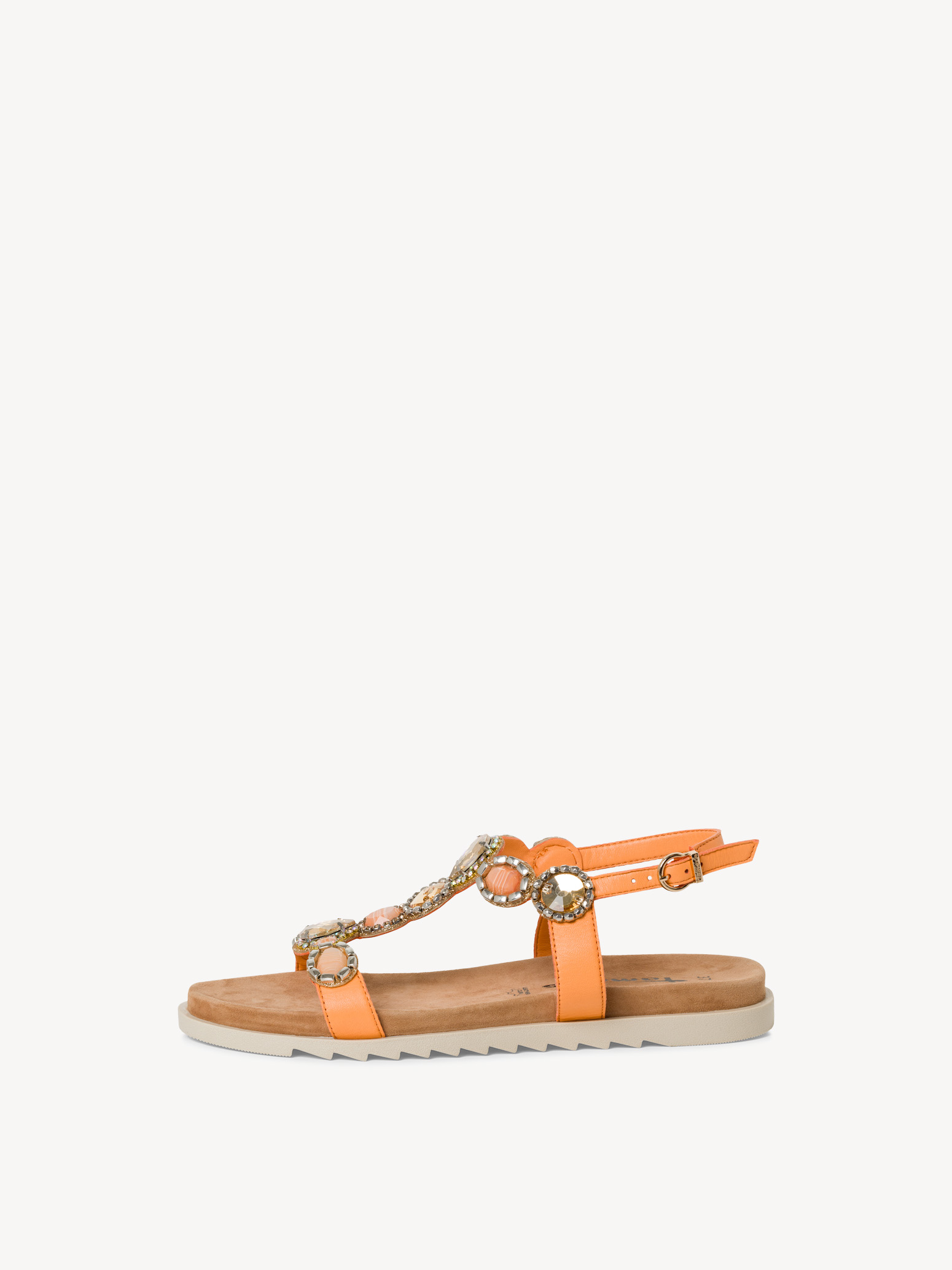 Sandale en cuir - orange