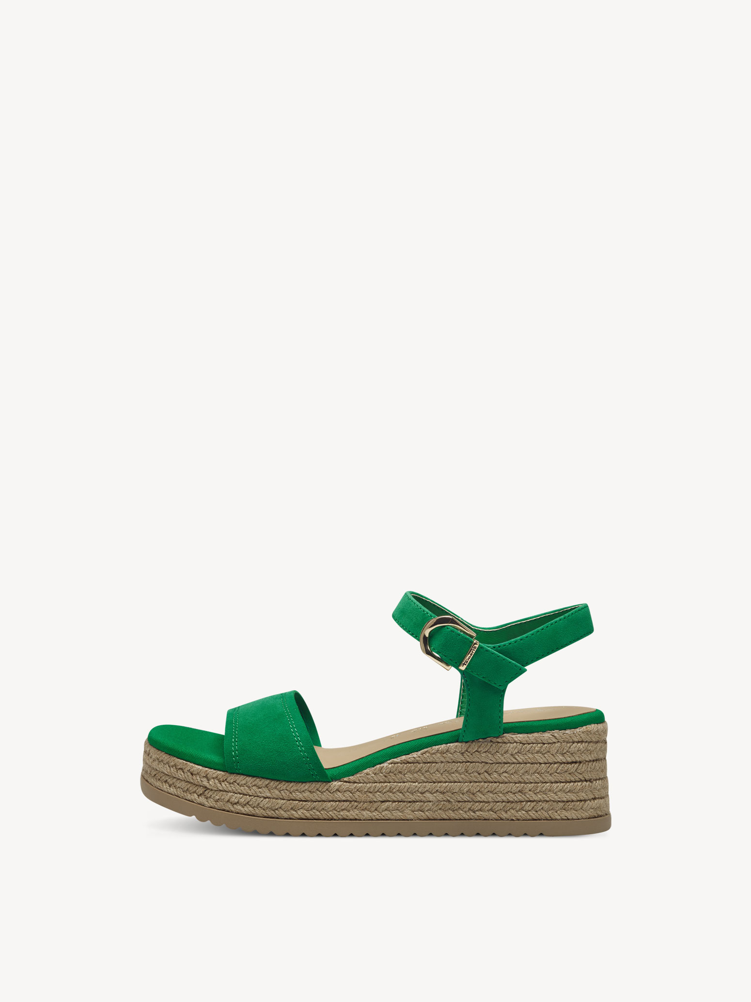 Sandale à talon en cuir - vert