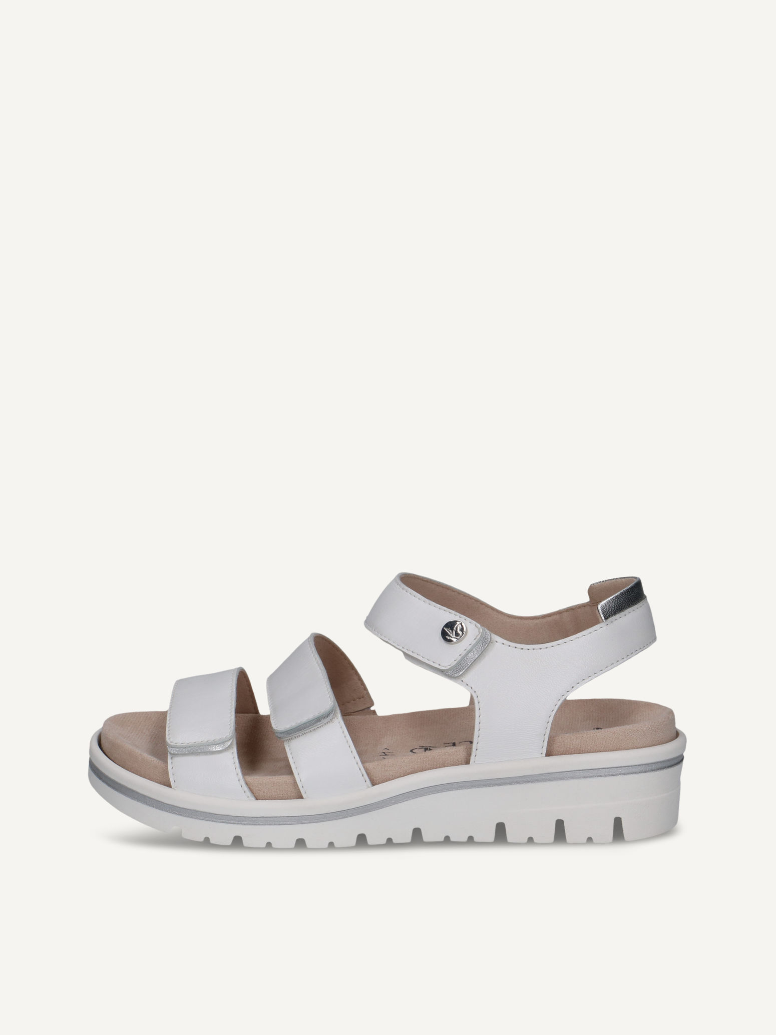 caprice sandal white made of leather with wedge heel size 41