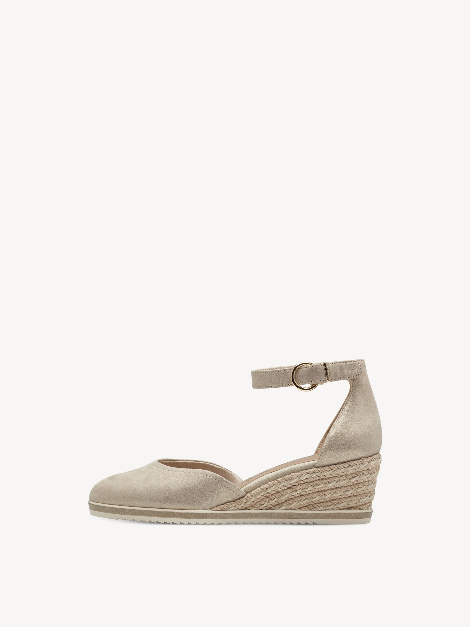 Leather Wedge pumps - beige
