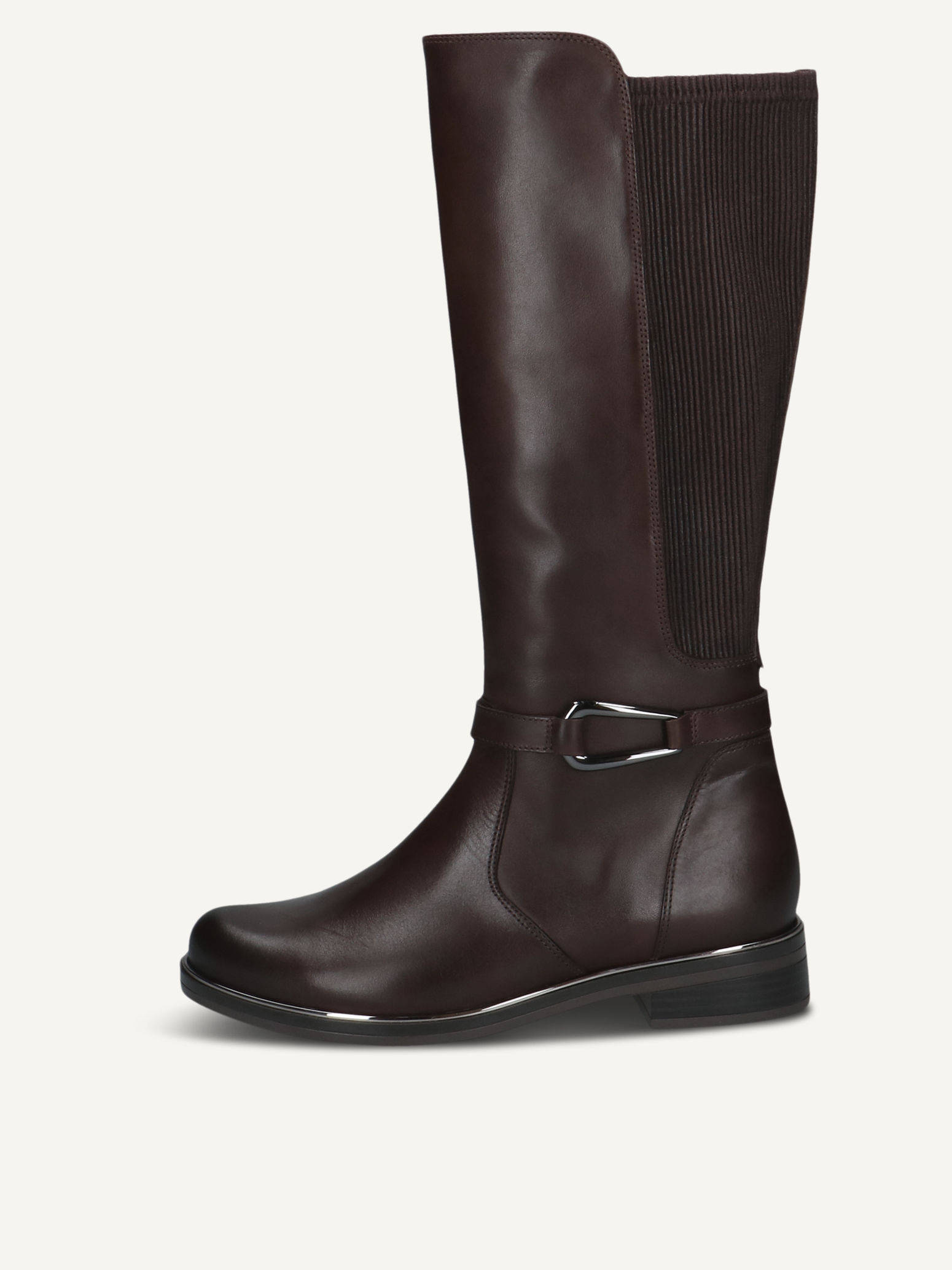 CAPRICE Bottes marron en Mlange de matriaux de cuir et textile sans talon P41 160$