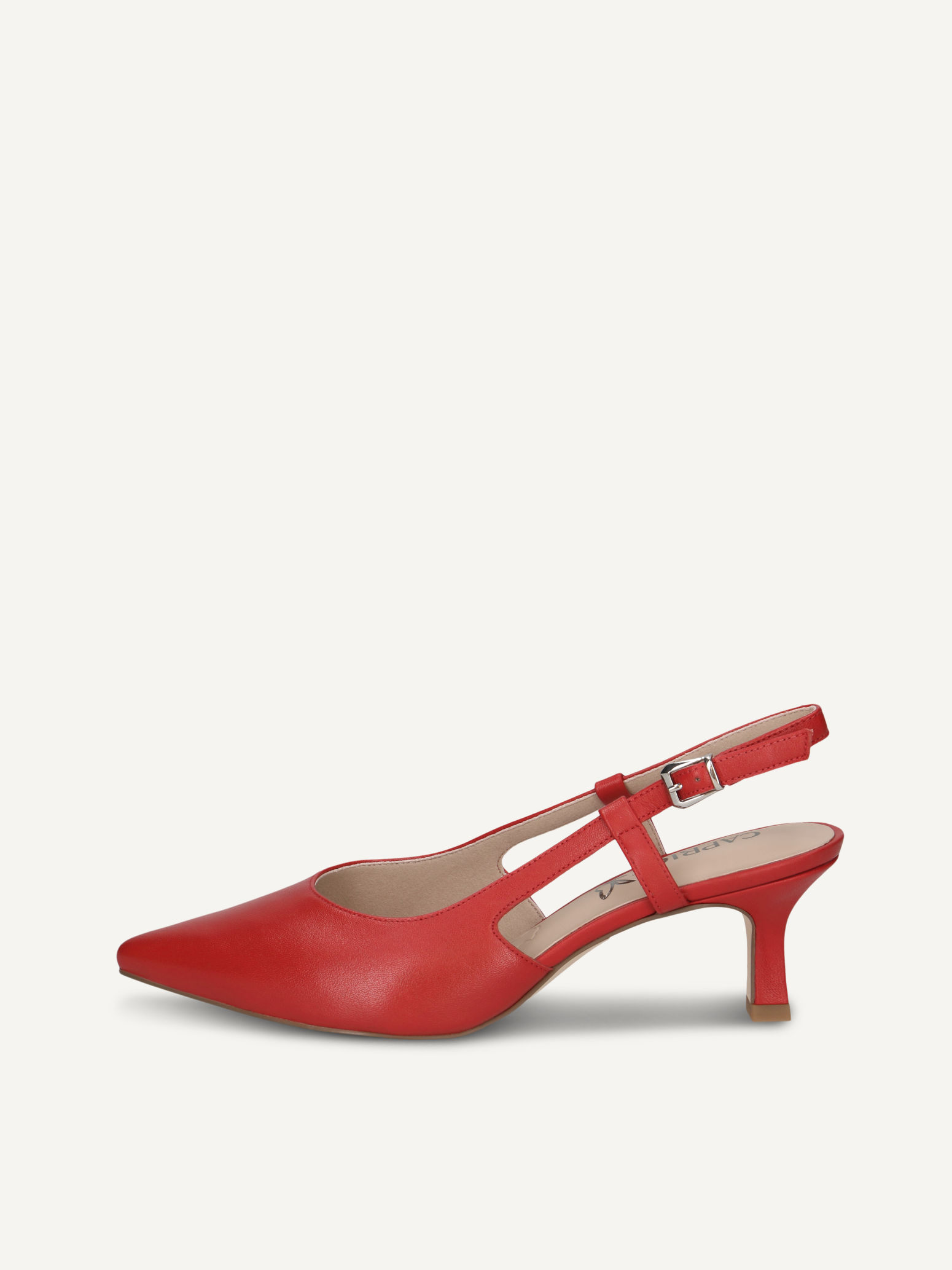 CAPRICE escarpin rouge en Cuir avec Queenie P405 61€