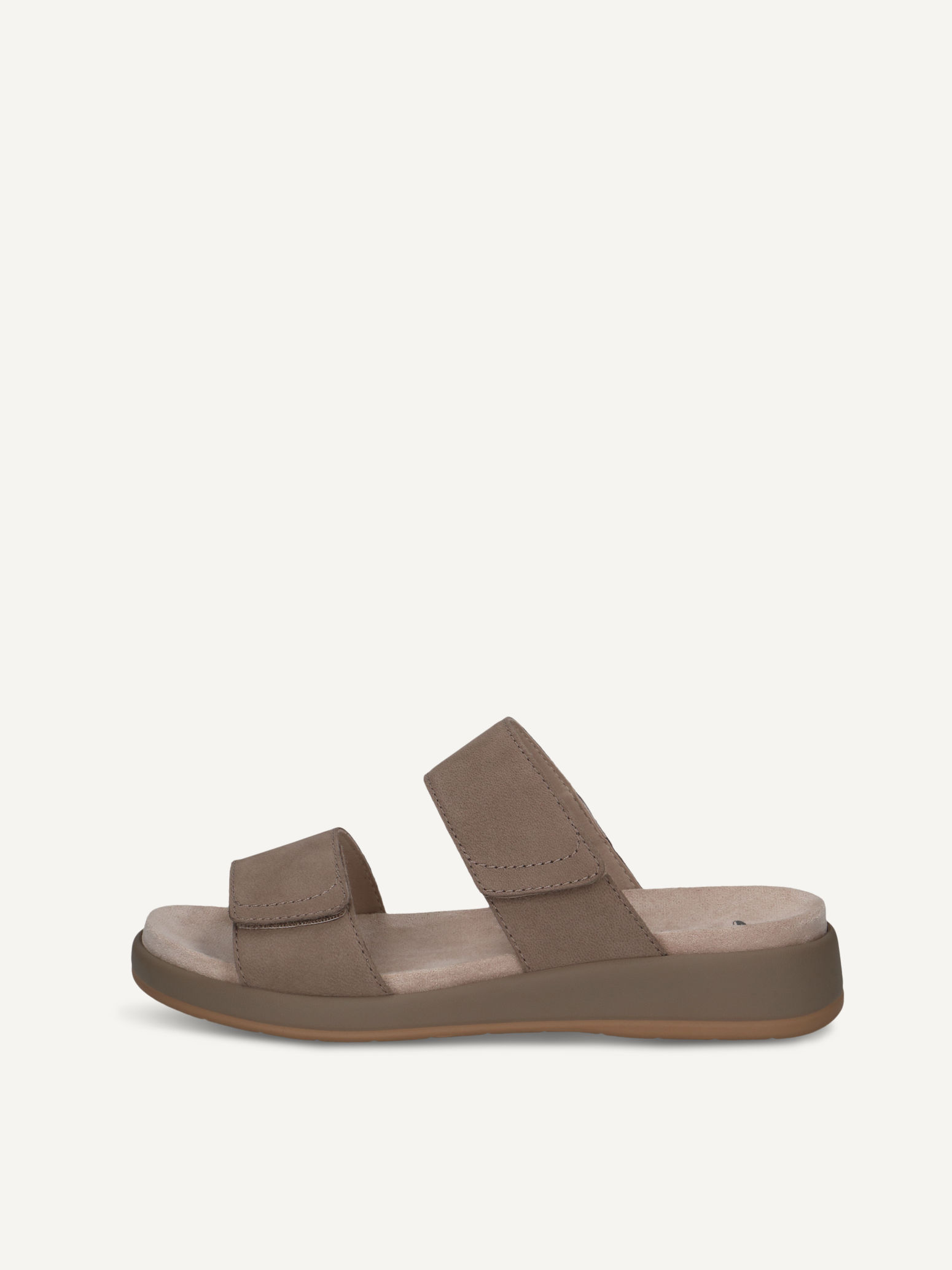 caprice sandal beige made of leather without heel size 39