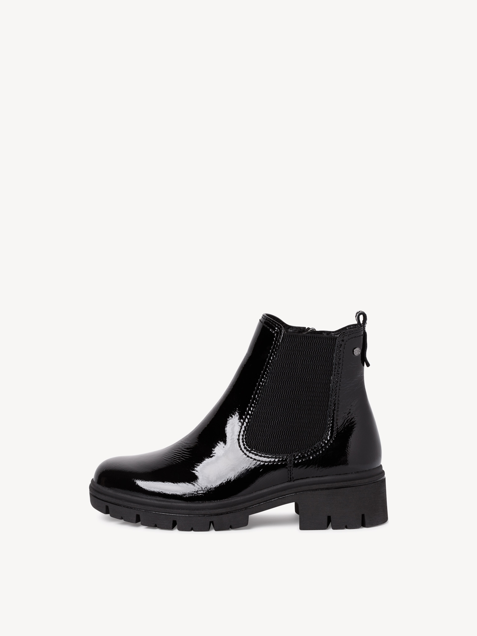 Leather Chelsea boot - black, BLACK PATENT, hi-res