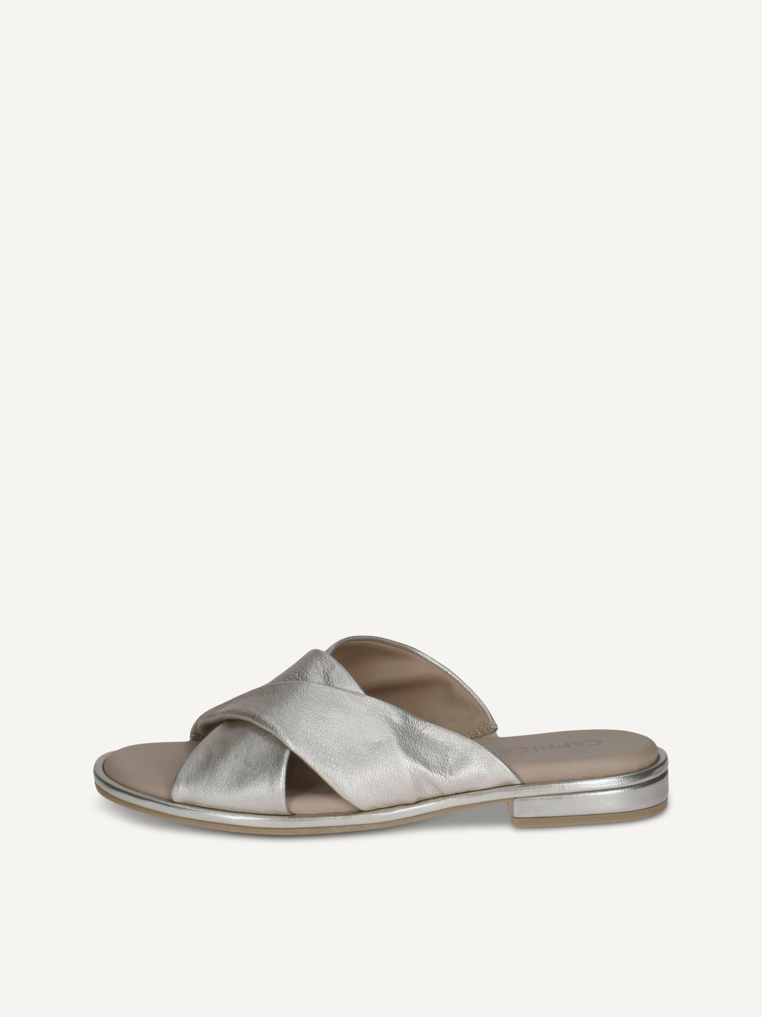 CAPRICE Mule mtallique en Cuir avec Talon bloc P41 56$